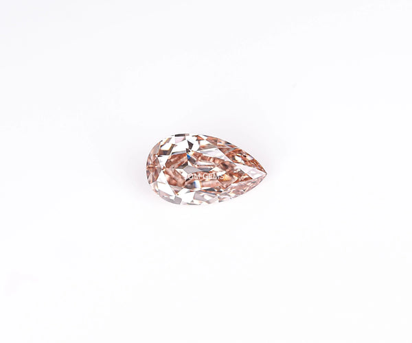 1.54 Carat Pear Cut Lab Grown CVD Diamond Fancy Champagne Color VVS2 Clarity