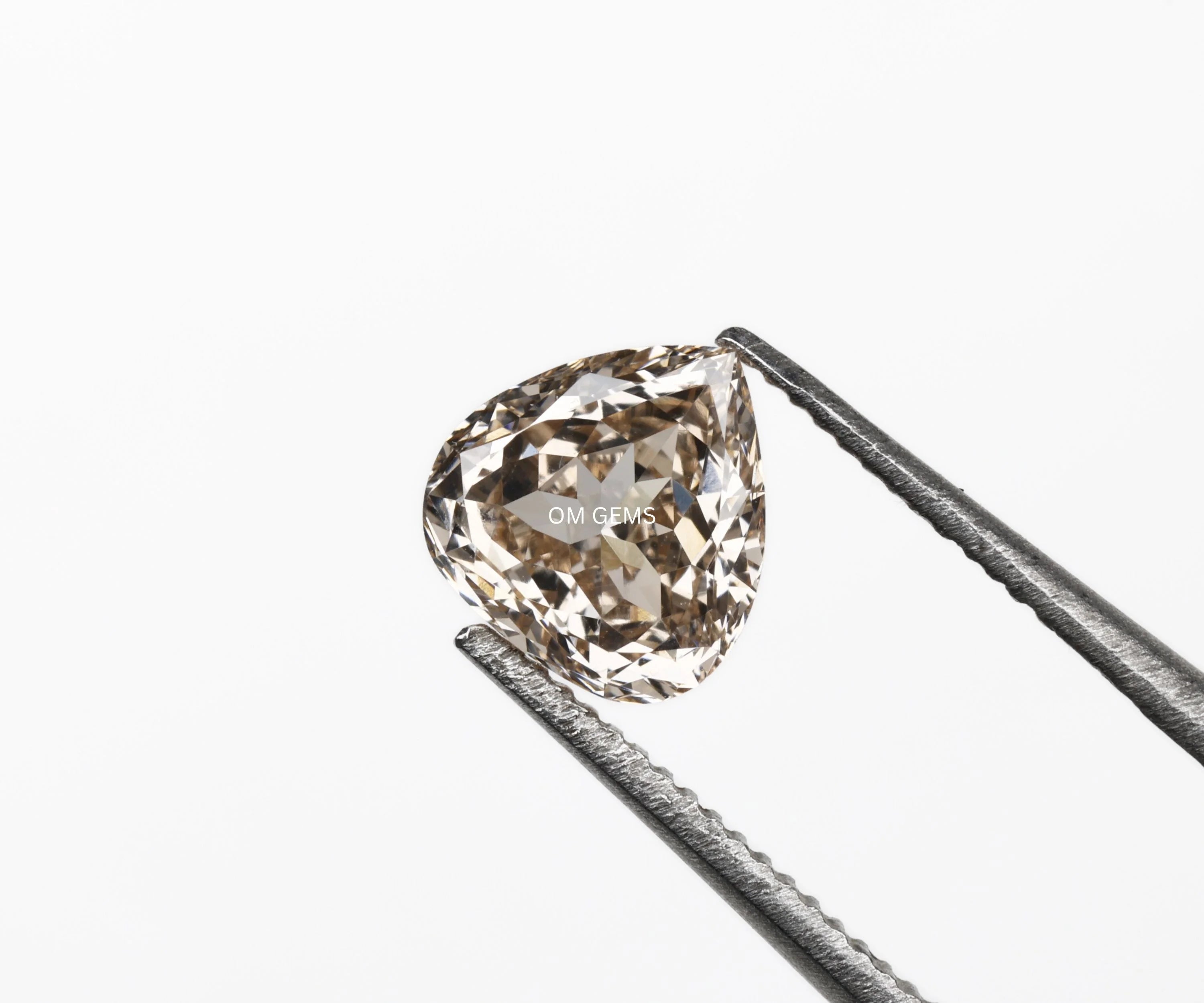 Champagne Pear Shape Lab Loose Diamond