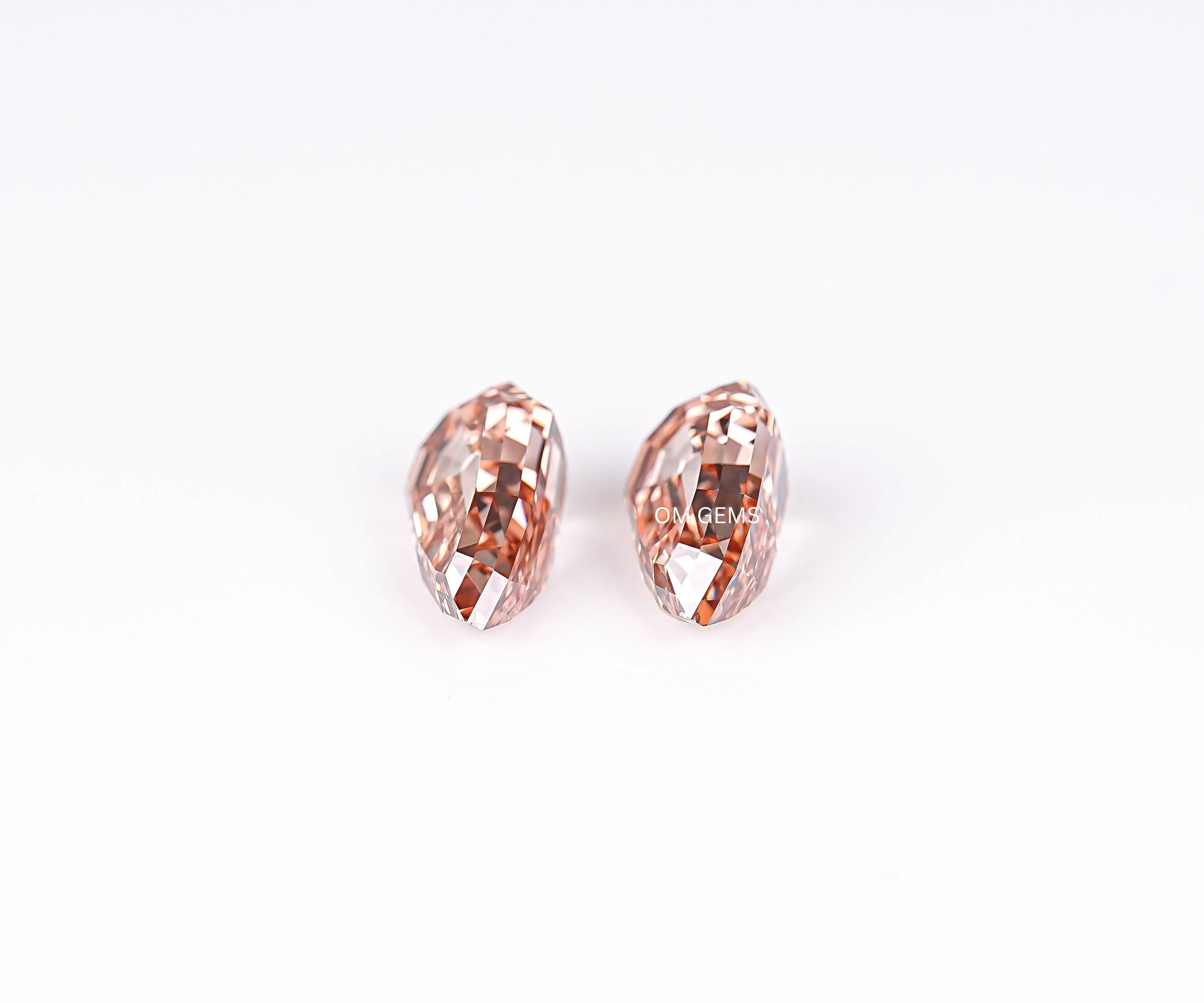 Champagne Shield Cut Lab Diamond Matching Pair