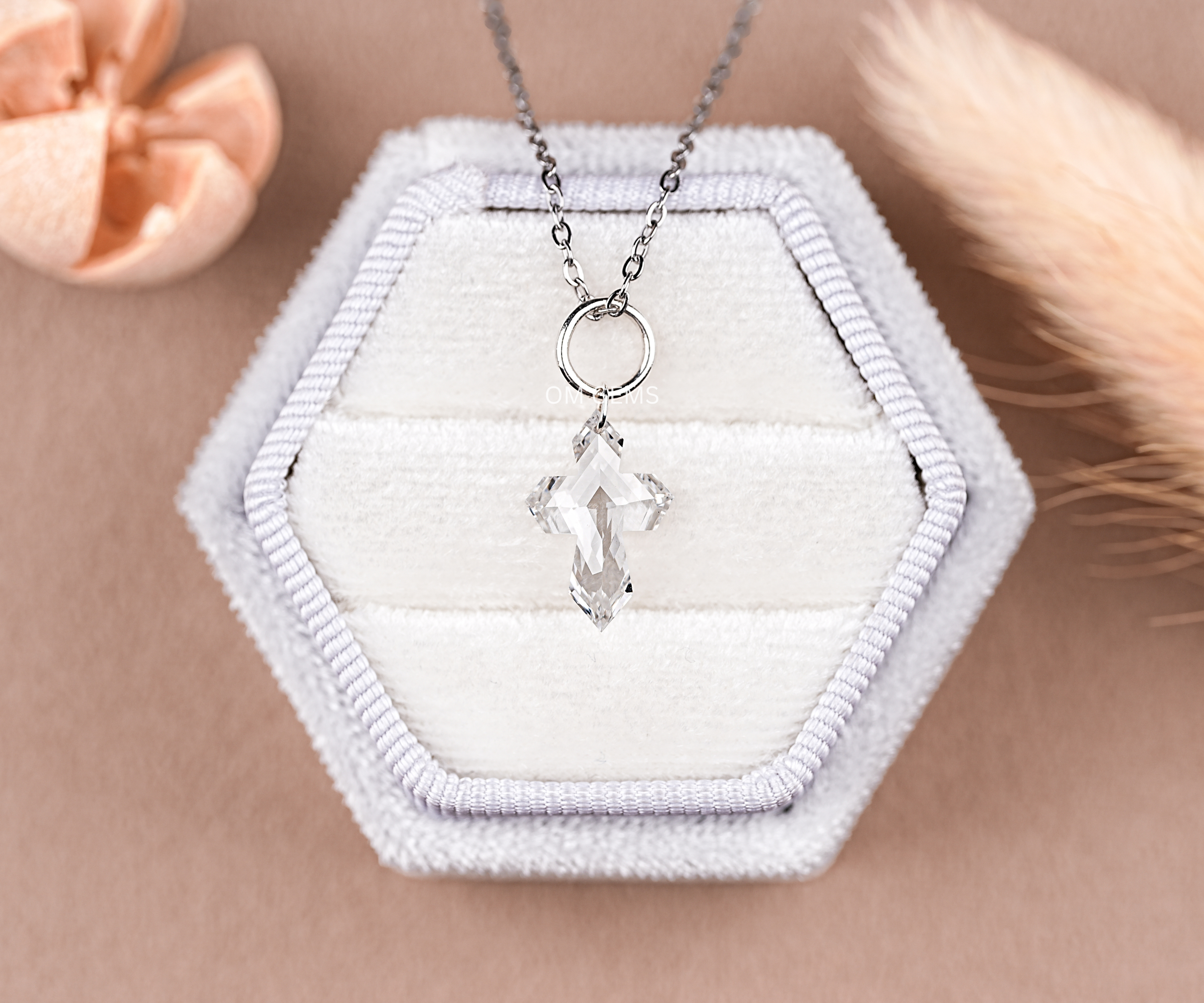 Criss Cross Lab Grown Diamond Pendant