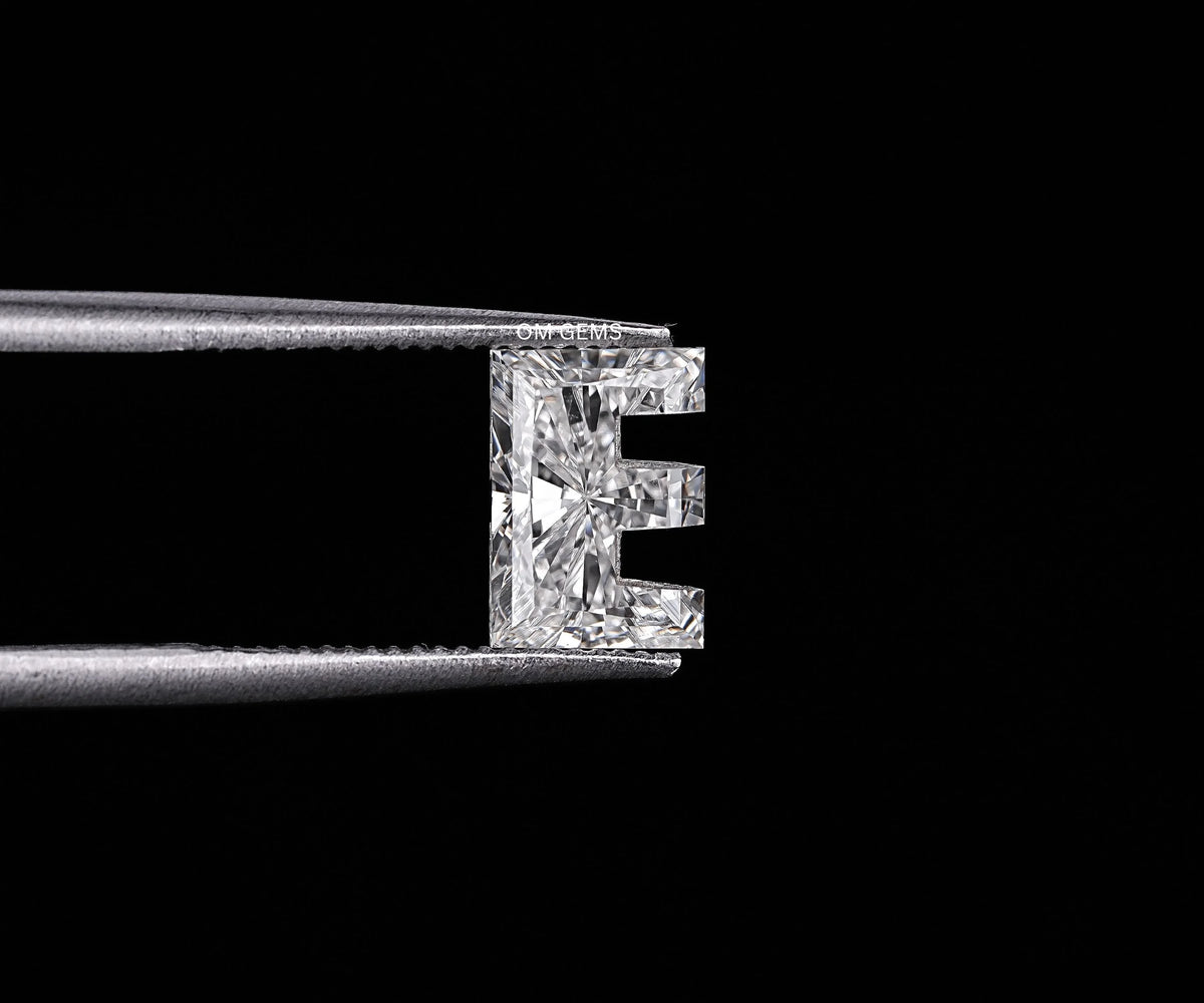 Letter E Alphabet Brilliant Cut Lab Grown Initial Diamond