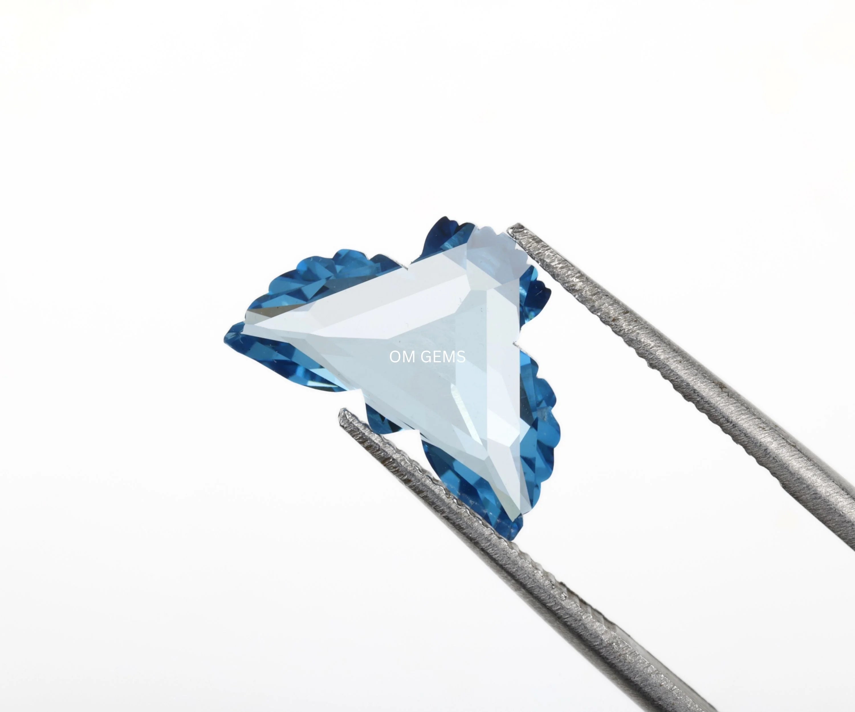 Eagle Shape Blue Colored Lab Diamond