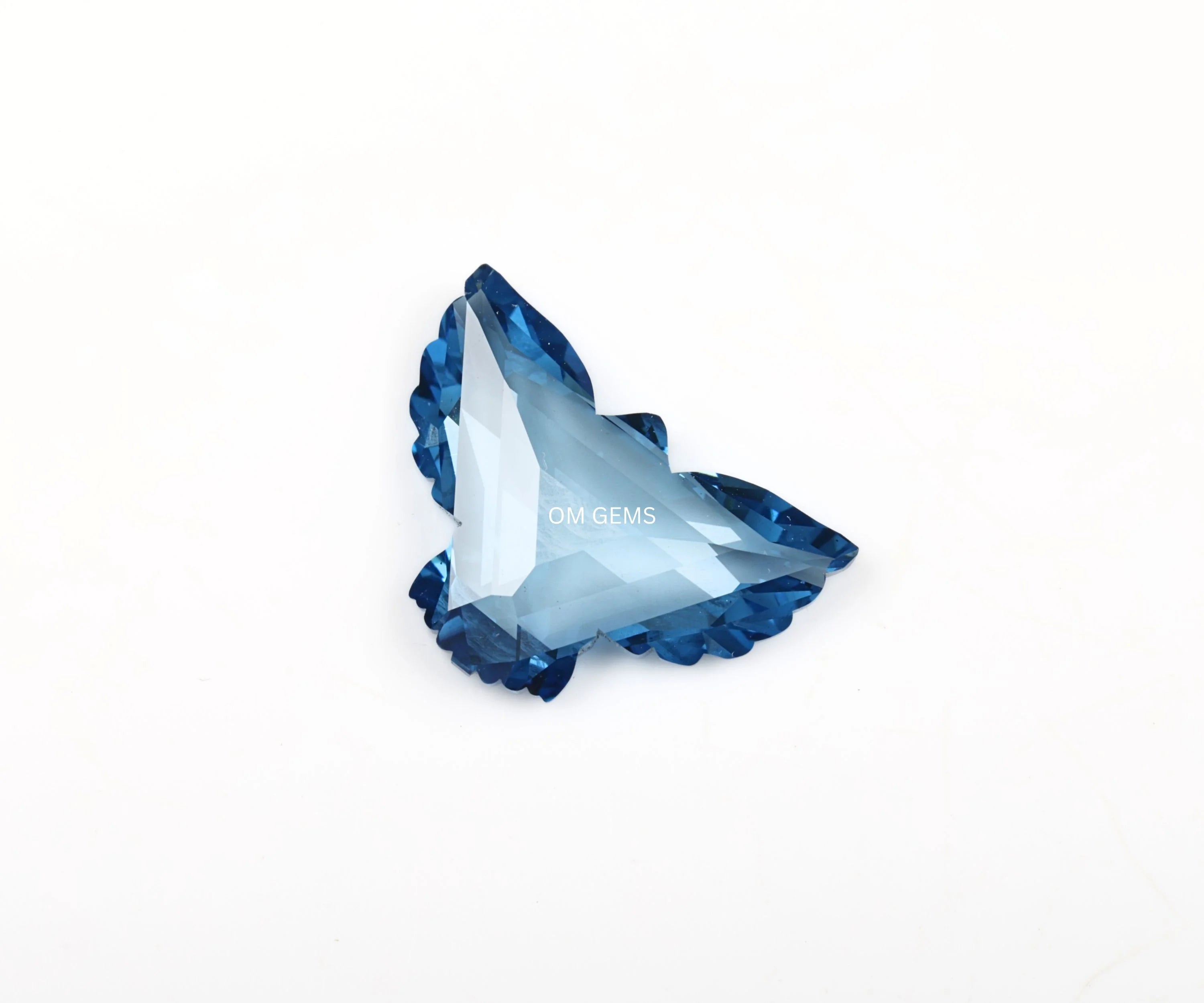 Eagle Shape Blue Colored Lab Diamond