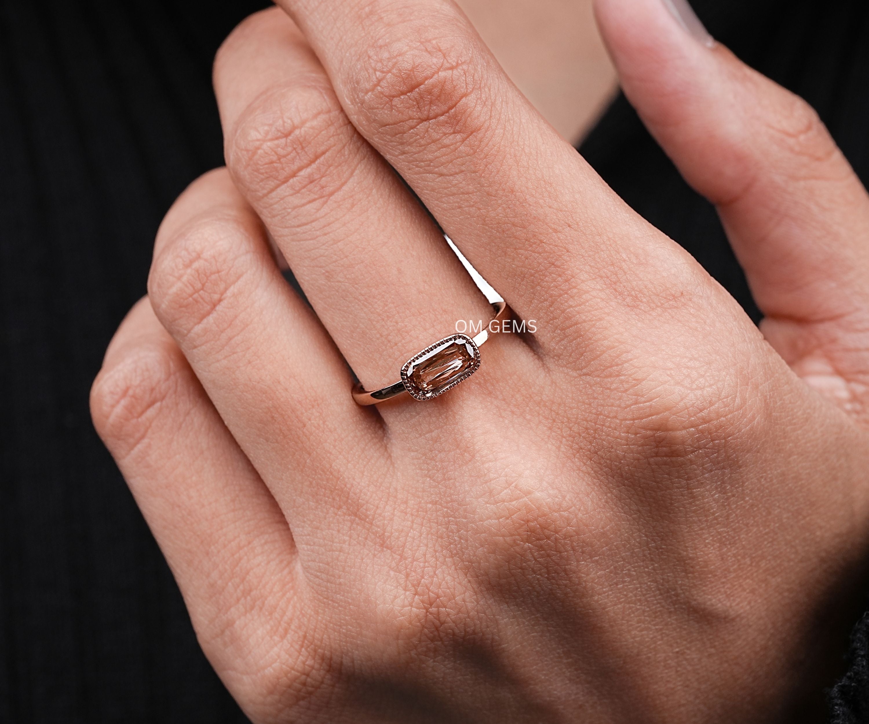 East West Ashoka Cut Diamond Ring