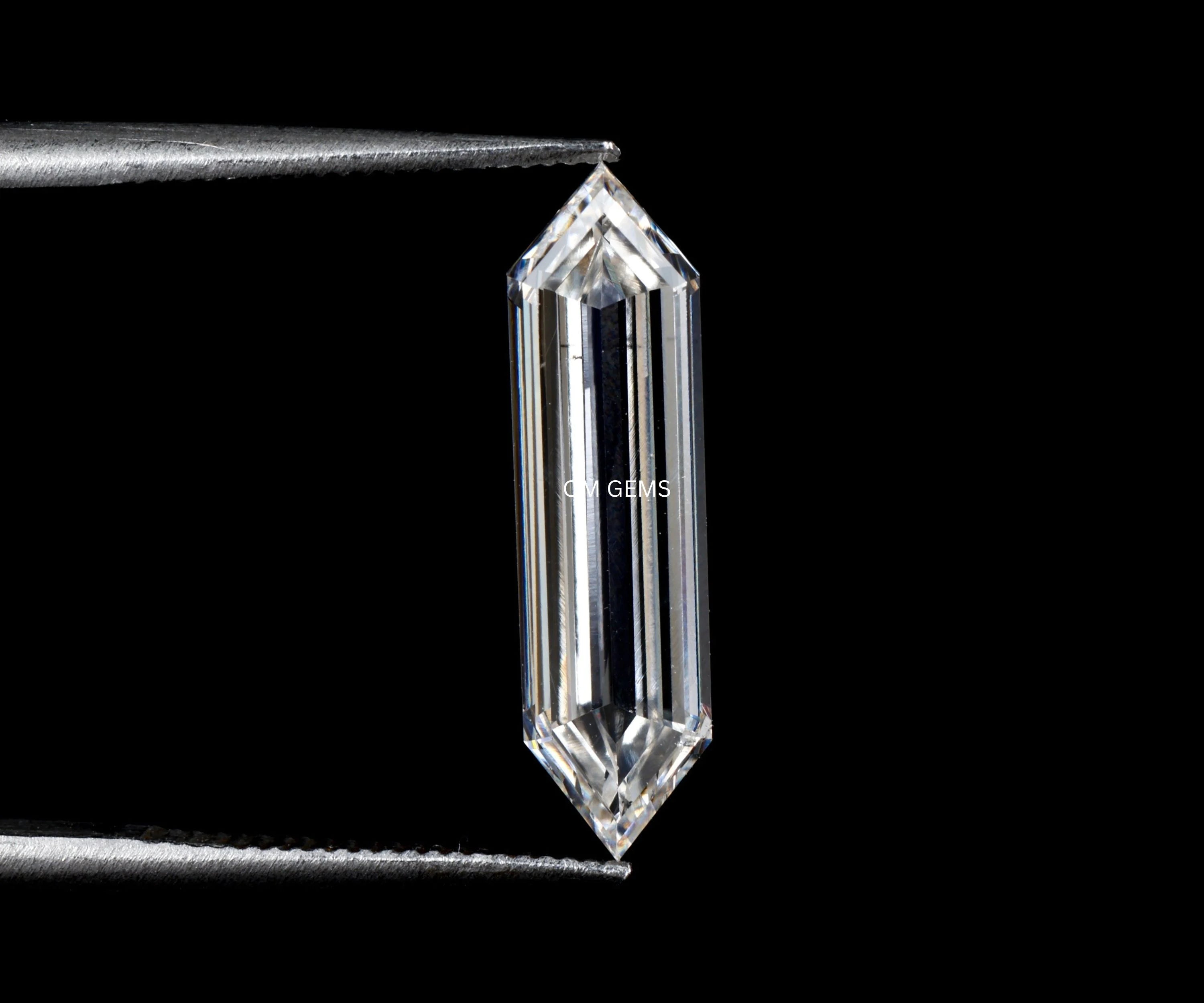 Elongated Hexagon Cut Lab Grown Diamond