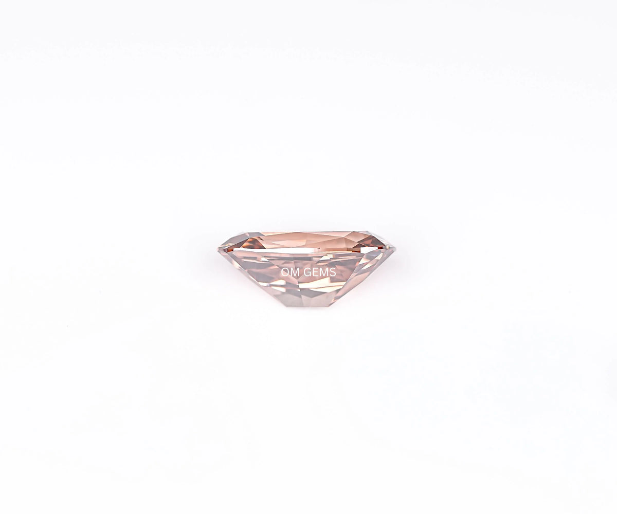 1.84 Carat Fancy Champagne Elongated Cushion Old Mine Cut Lab Created Diamond