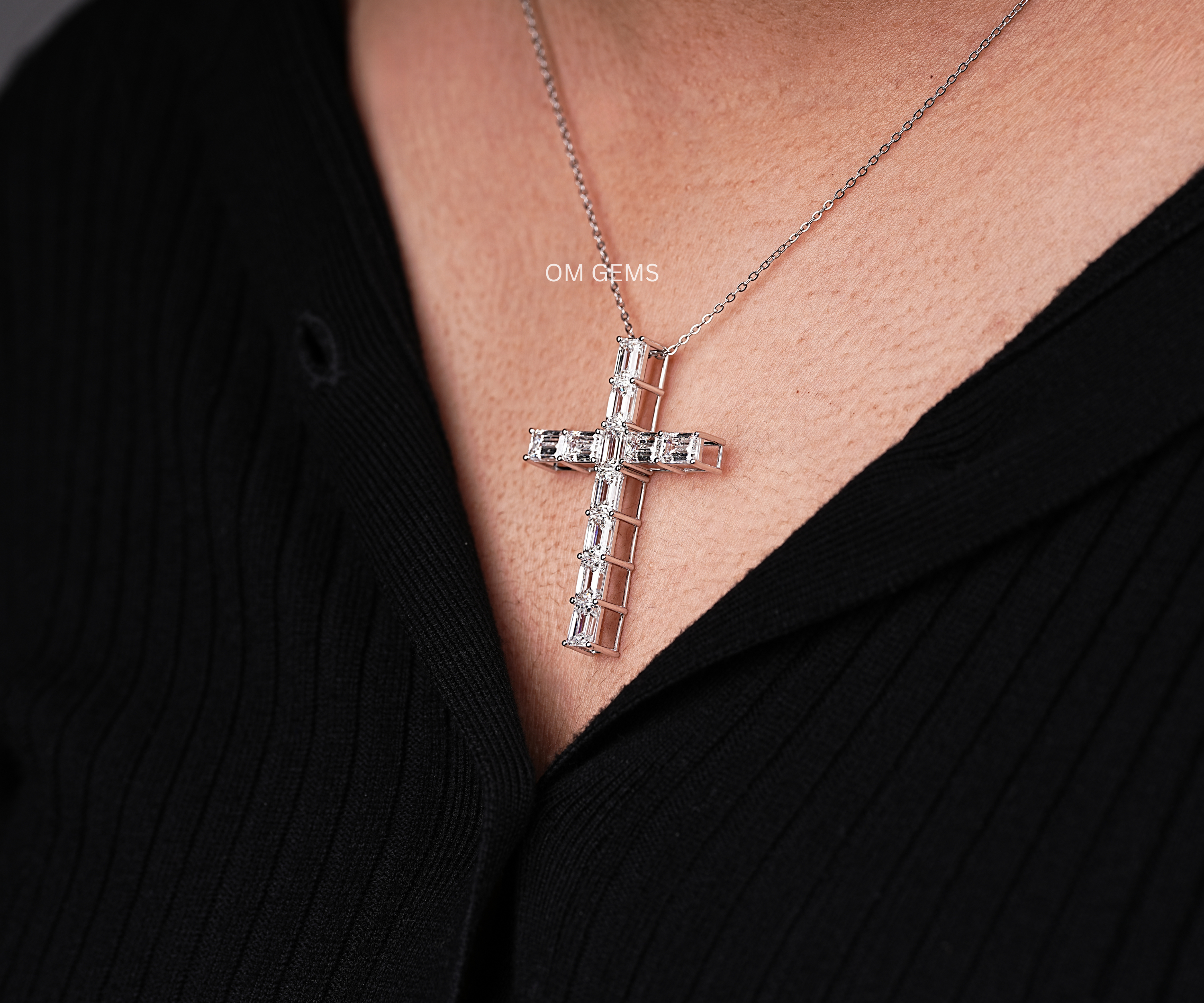 Lab Grown Diamond Cross Necklace