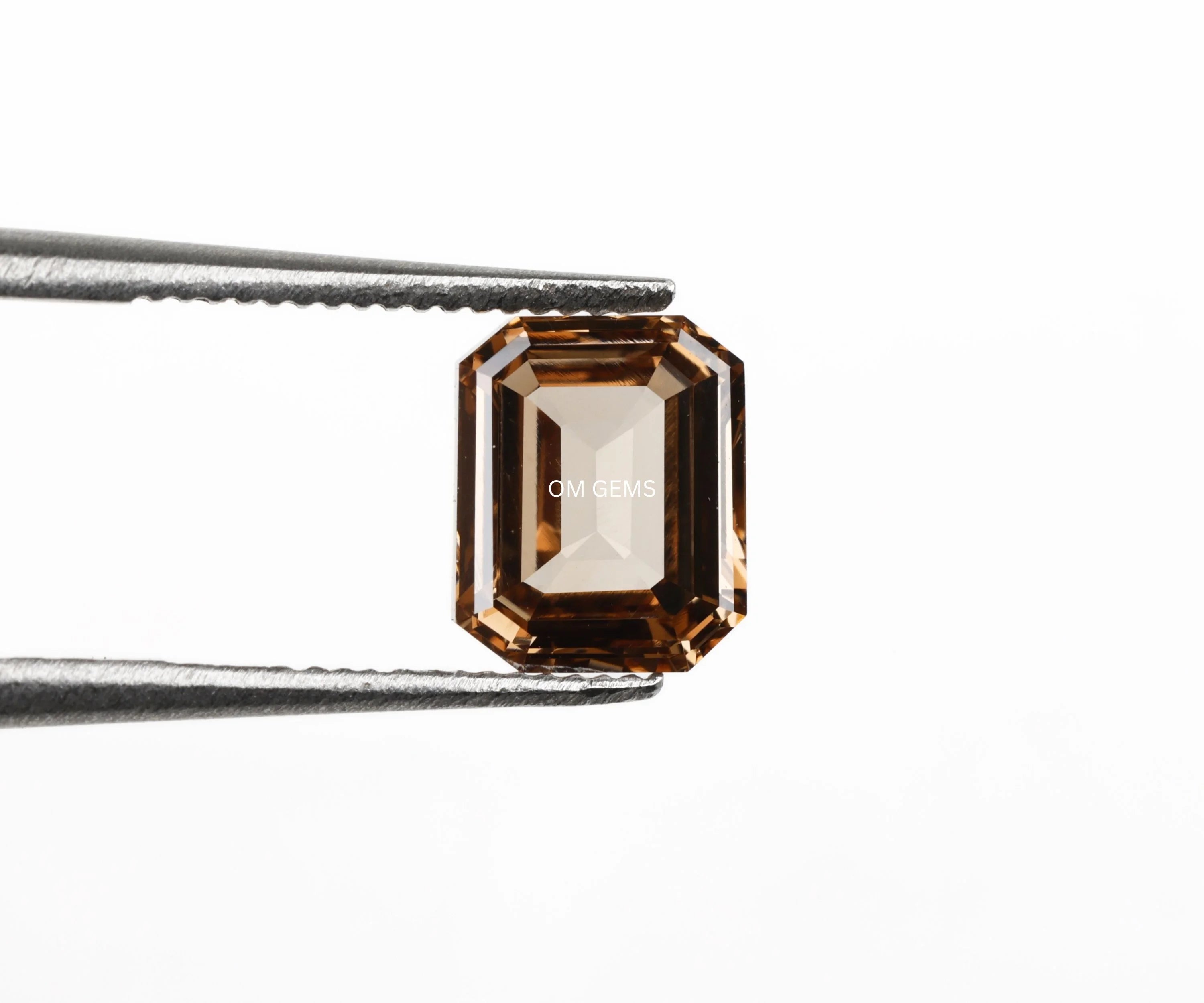 Emerald Shape Champagne Lab Loose Diamond
