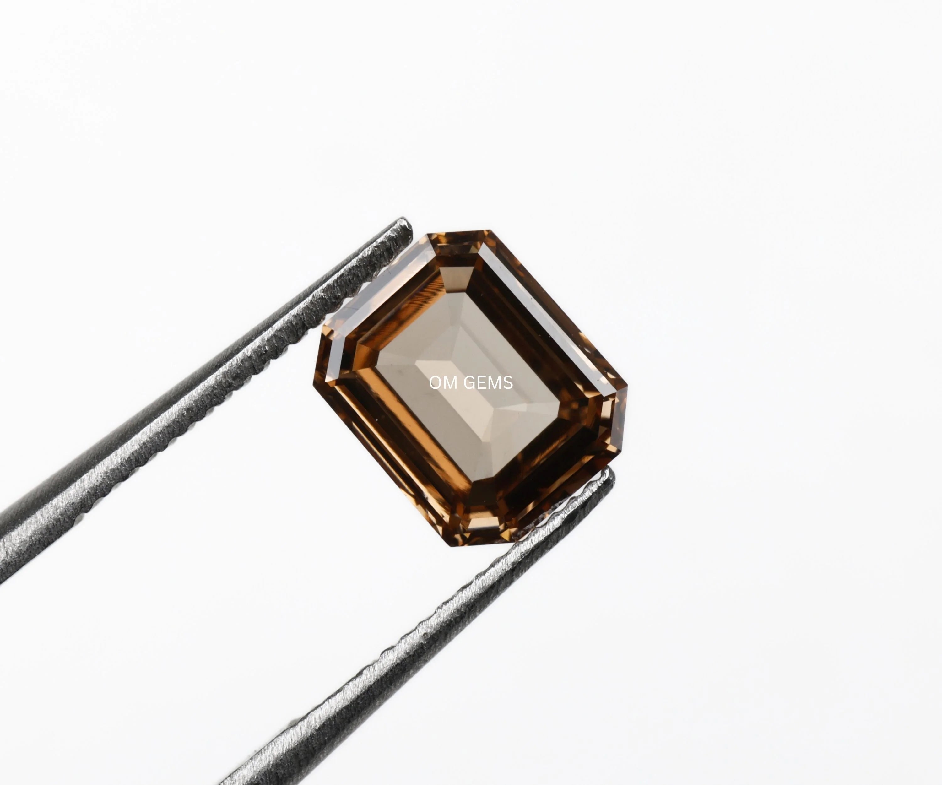Emerald Shape Champagne Lab Loose Diamond