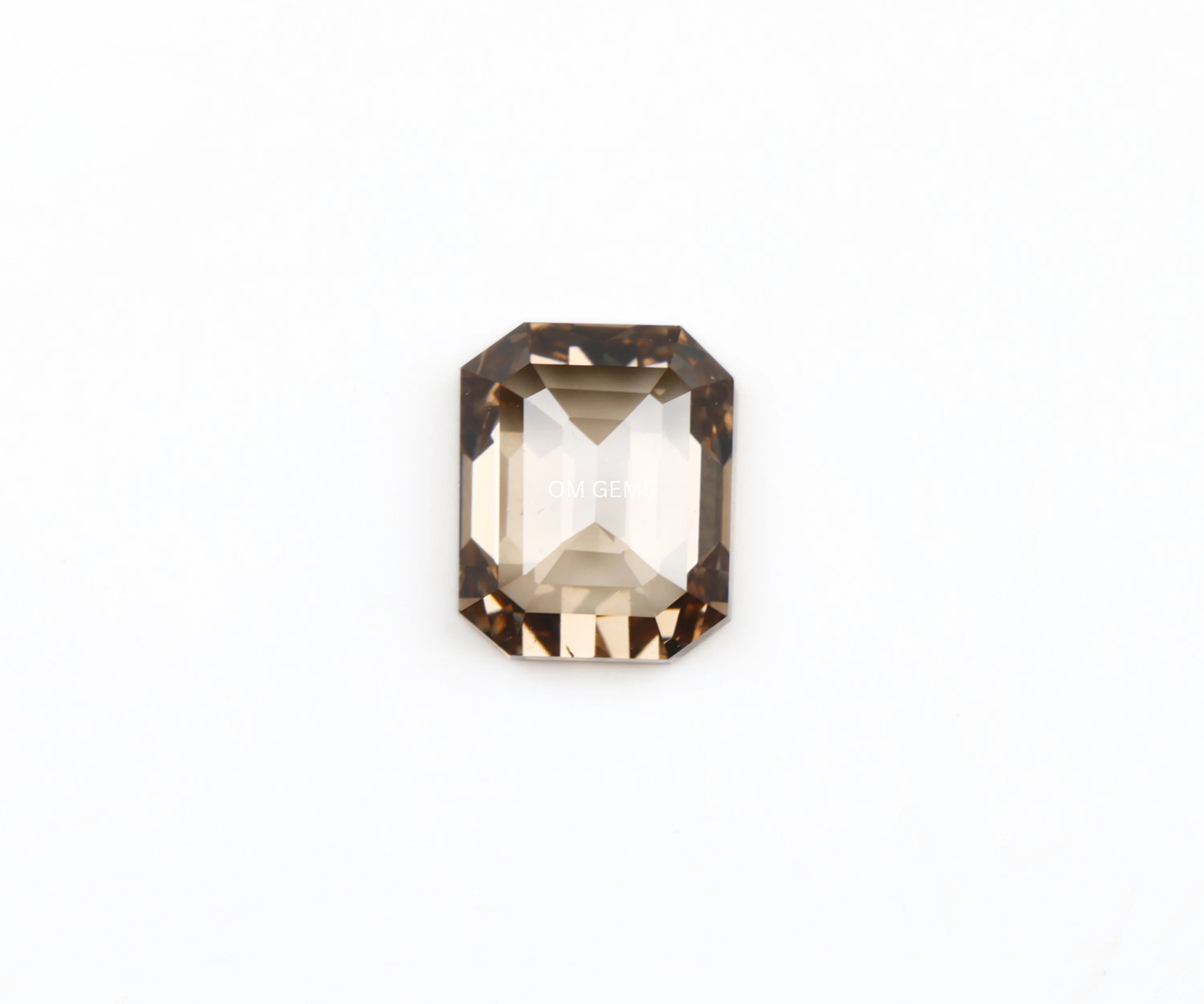 Emerald Shape Champagne Lab Loose Diamond