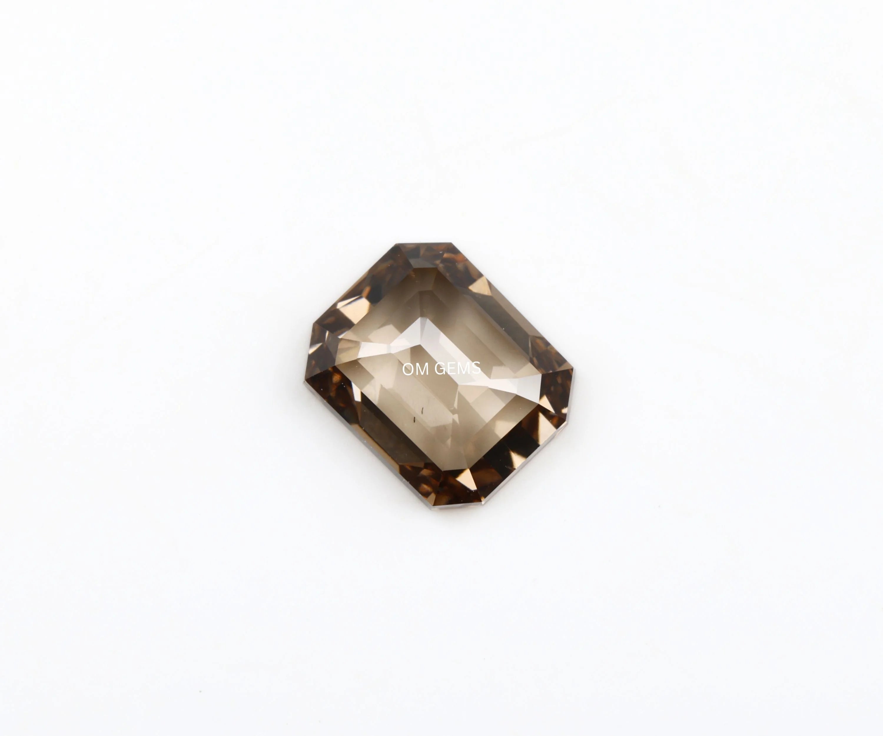 Emerald Shape Champagne Lab Loose Diamond