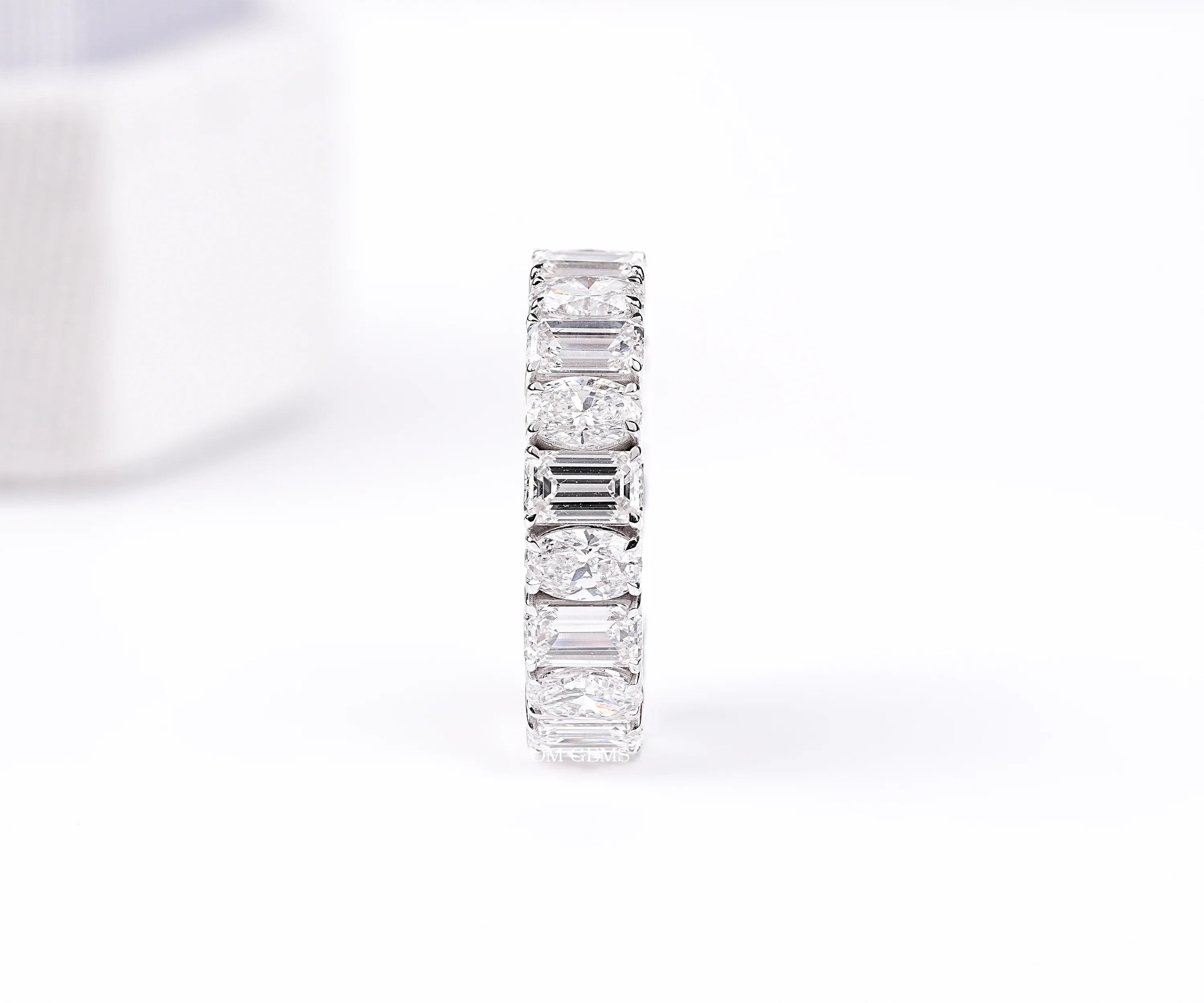 Oval & Emerald Cut Lab Diamond Full Eternity Band