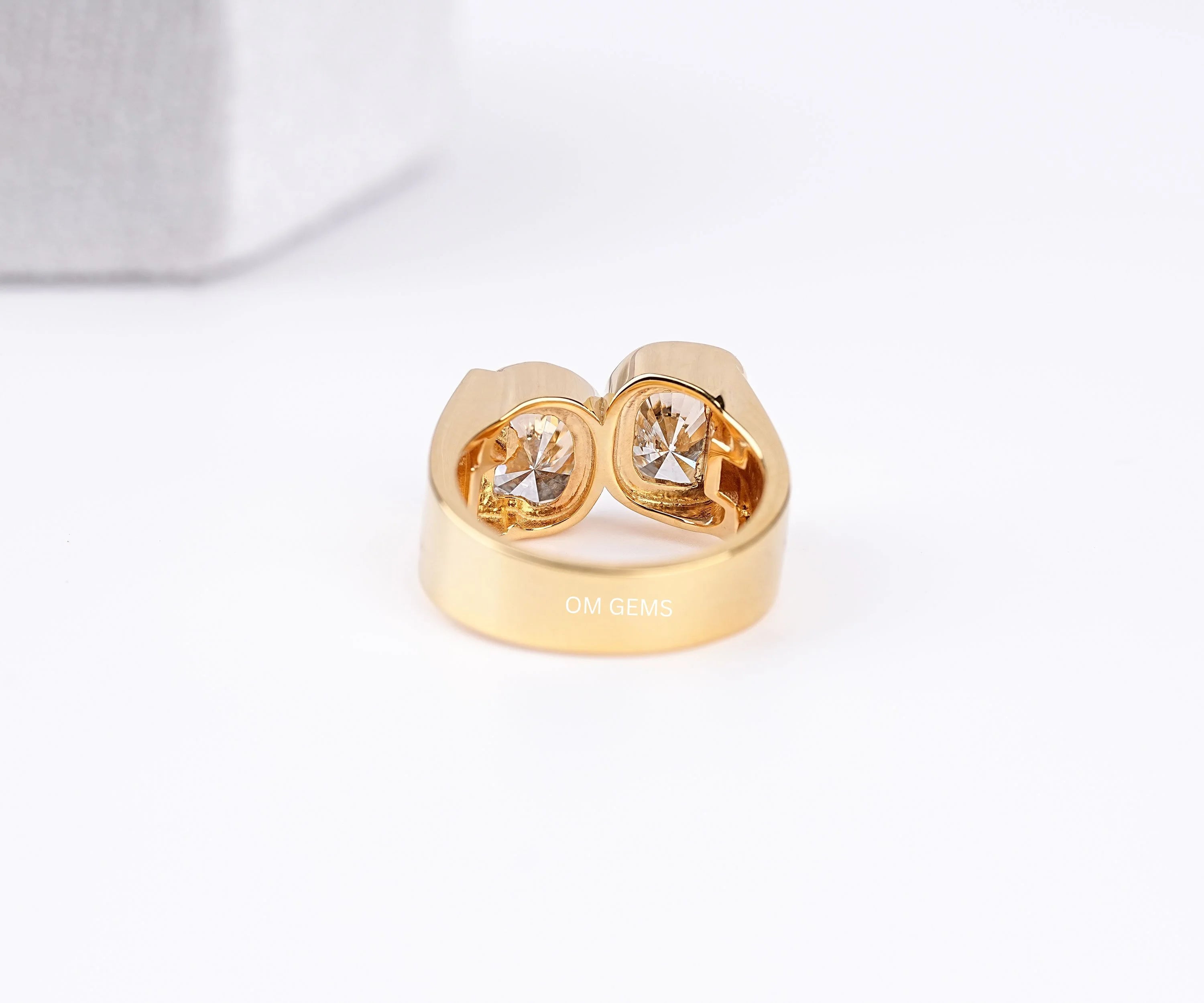 Fancy Alphabet Cut Initial Diamond Two Letter Ring