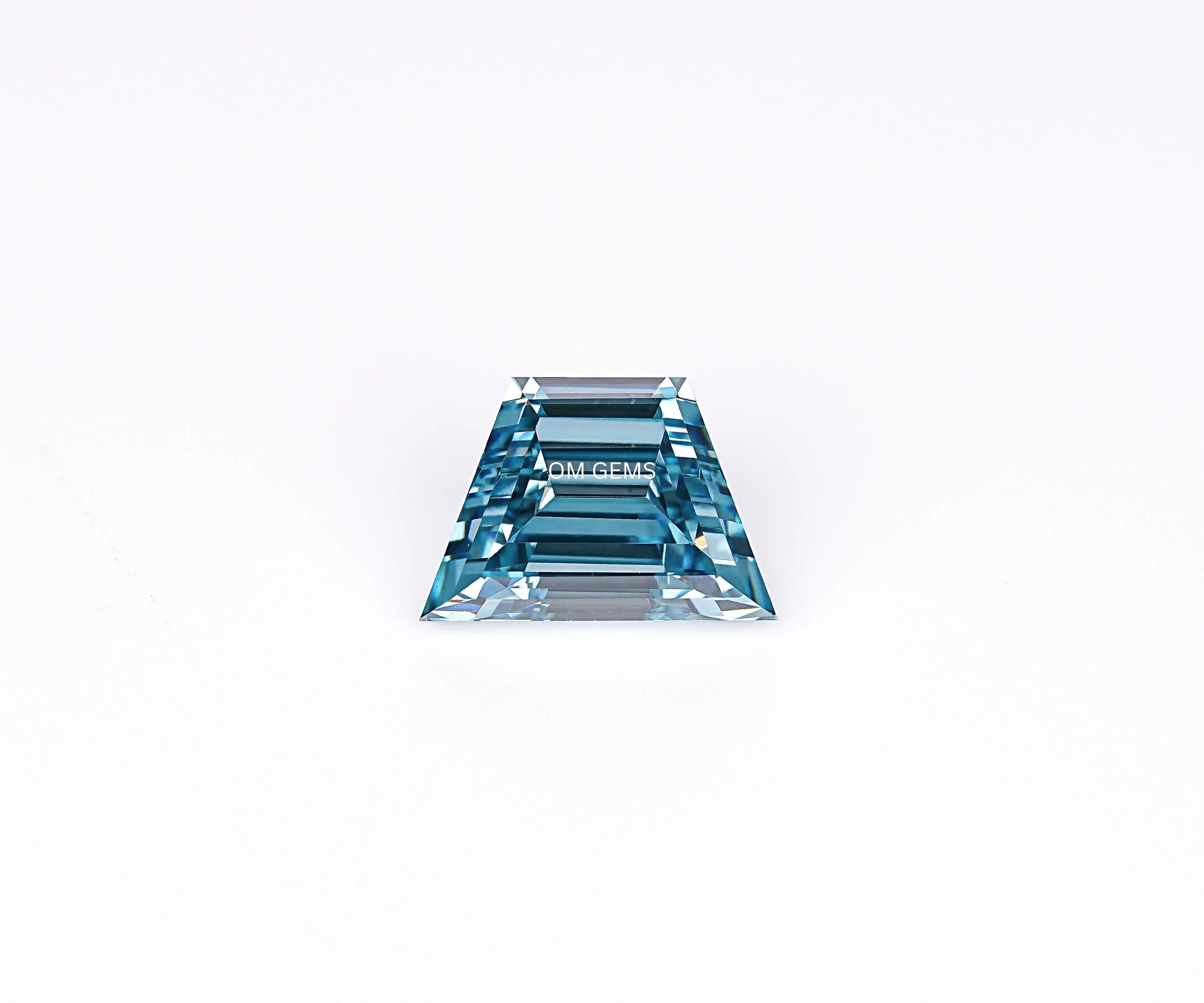Fancy Blue Trapezoid Cut Lab Grown Loose Diamond