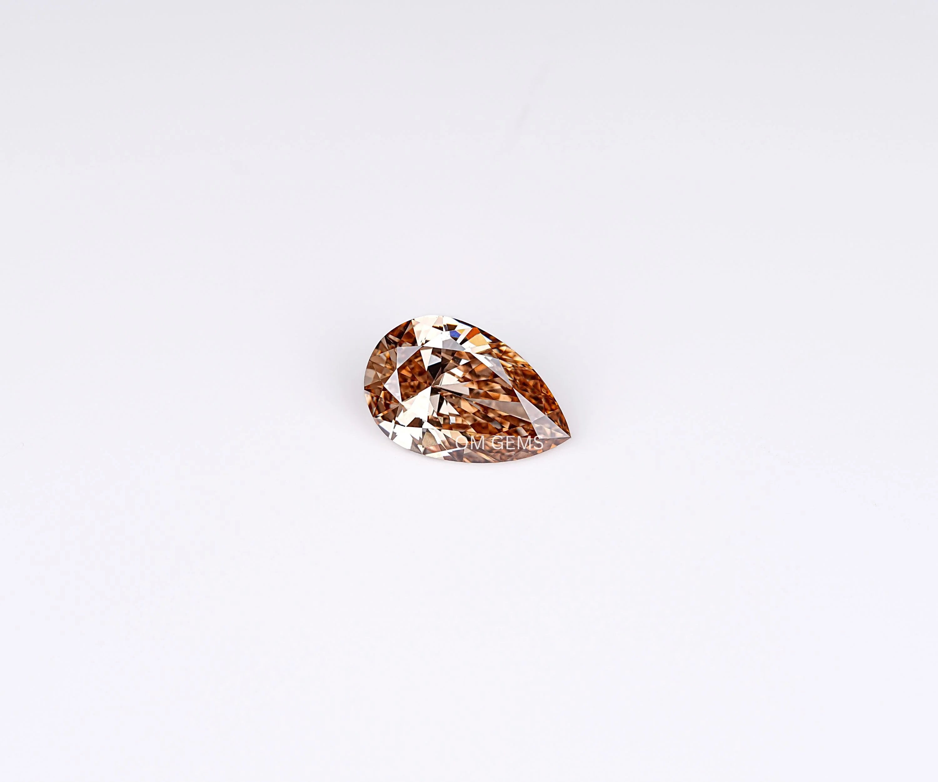 Fancy Brown Pear Cut Lab Grown Loose Diamond
