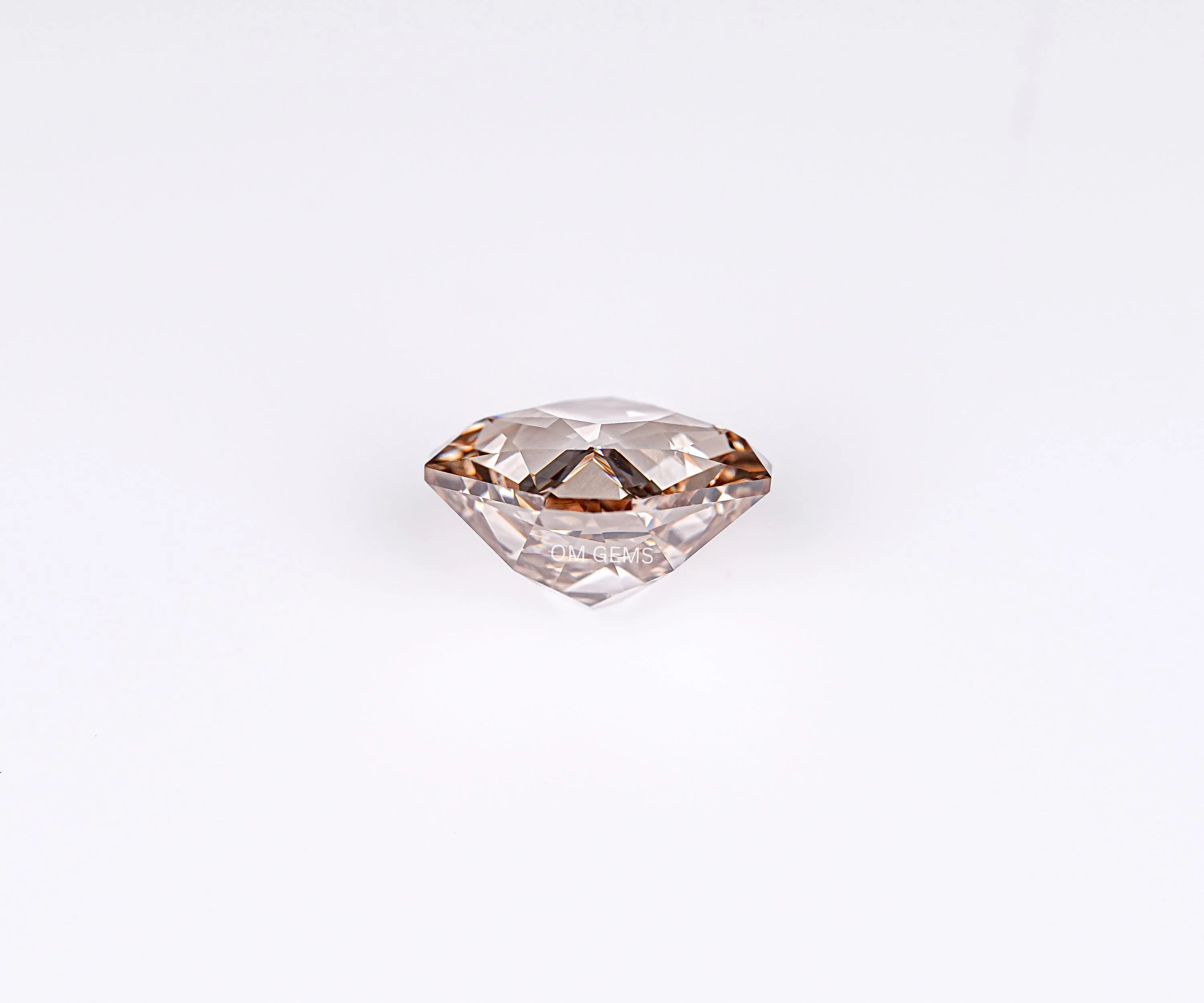 Fancy Champagne Asscher Cut Lab Loose Diamond