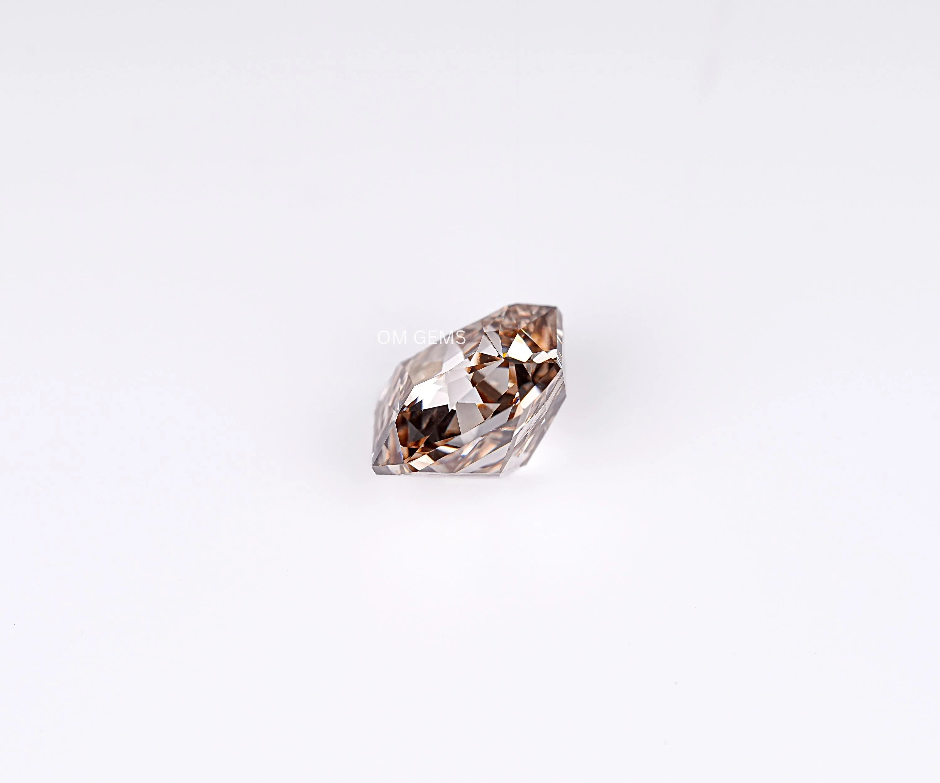Fancy Champagne Asscher Cut Lab Loose Diamond