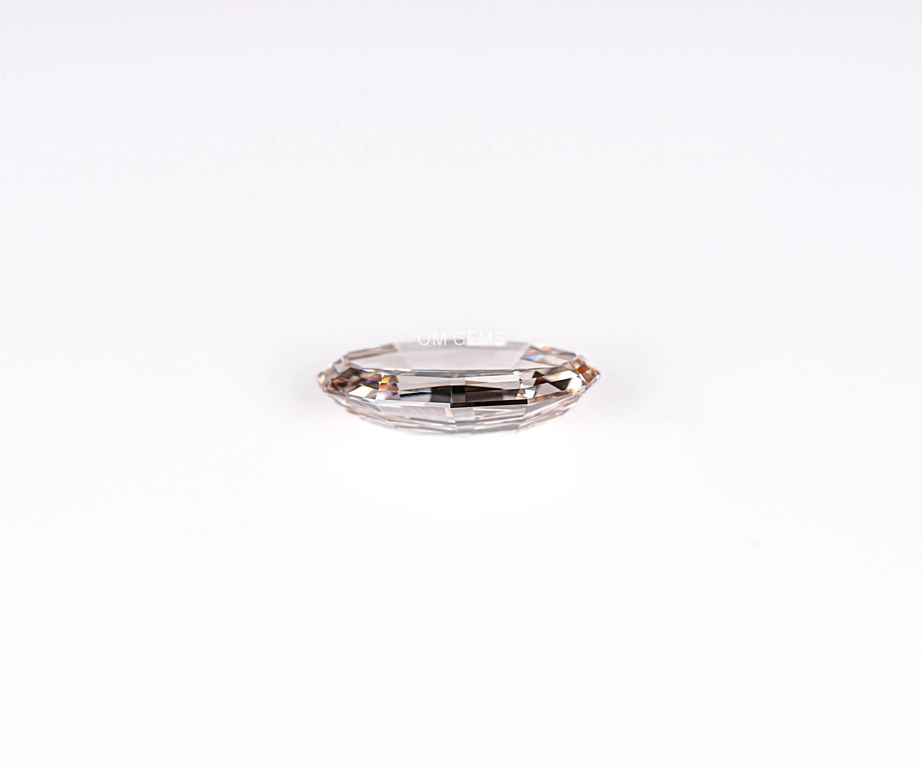 Fancy Champagne Step Cut Oval Lab Loose Diamond
