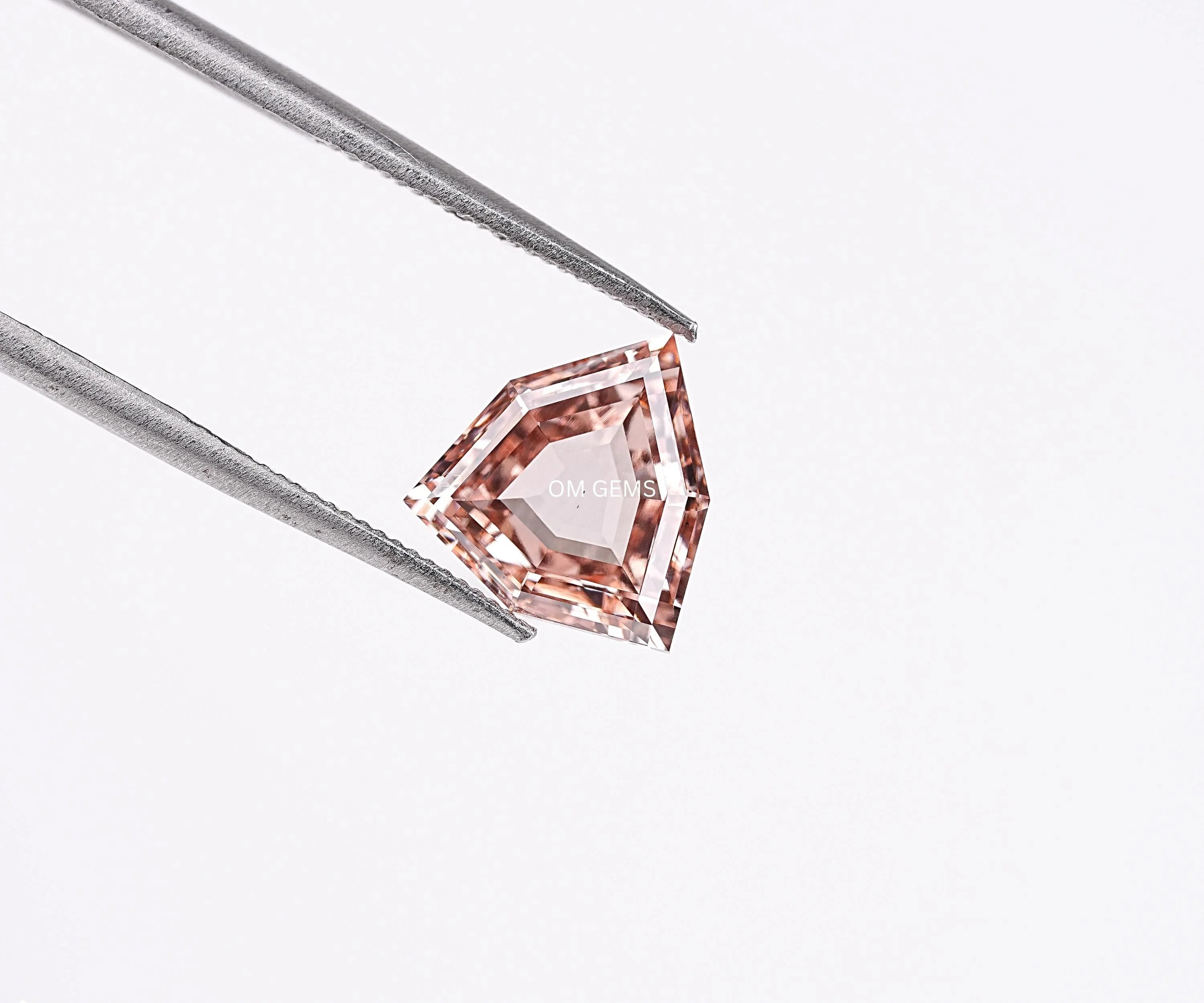 Fancy Champagne Trillion Cut Lab Diamond