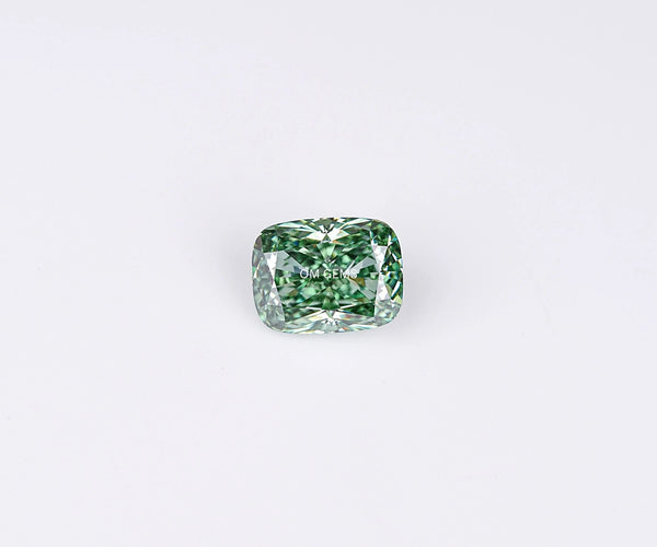 1.01 Carat Cushion Cut Lab Grown CVD Diamond Fancy Green Color VVS2 Clarity