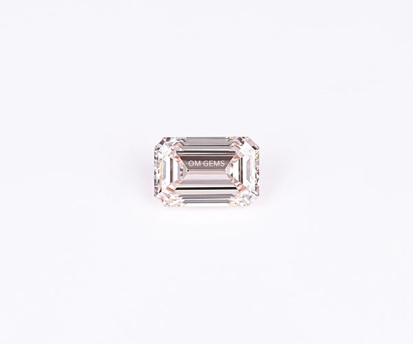 1.53 Carat Emerald Cut Lab Grown CVD Diamond Fancy Pink Color VVS2 Clarity
