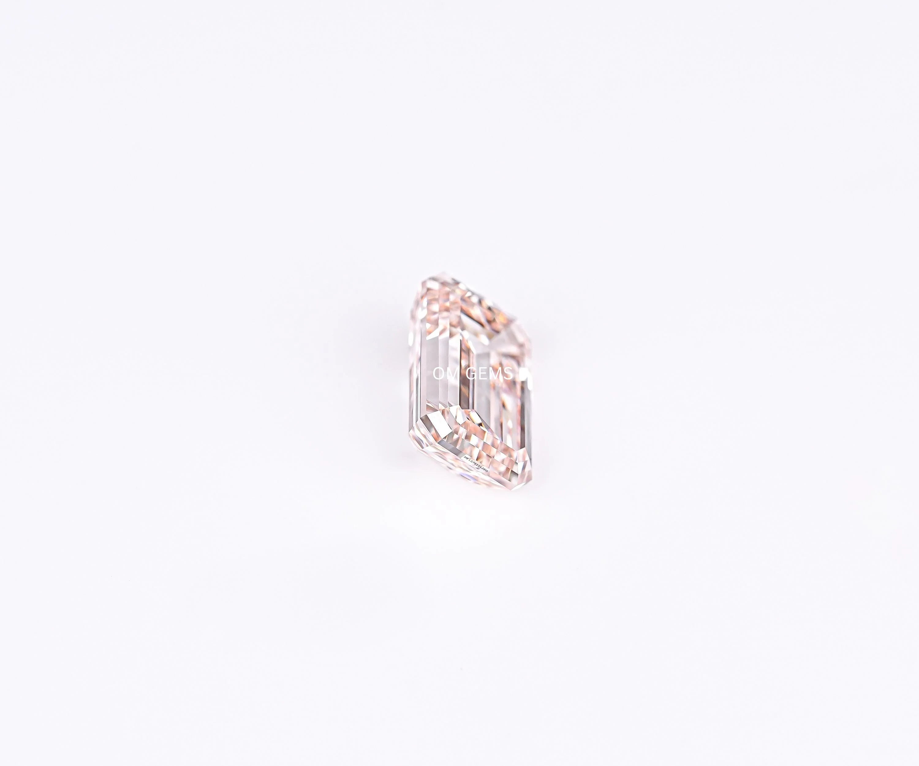 Fancy Pink Emerald Cut Lab Loose Diamond