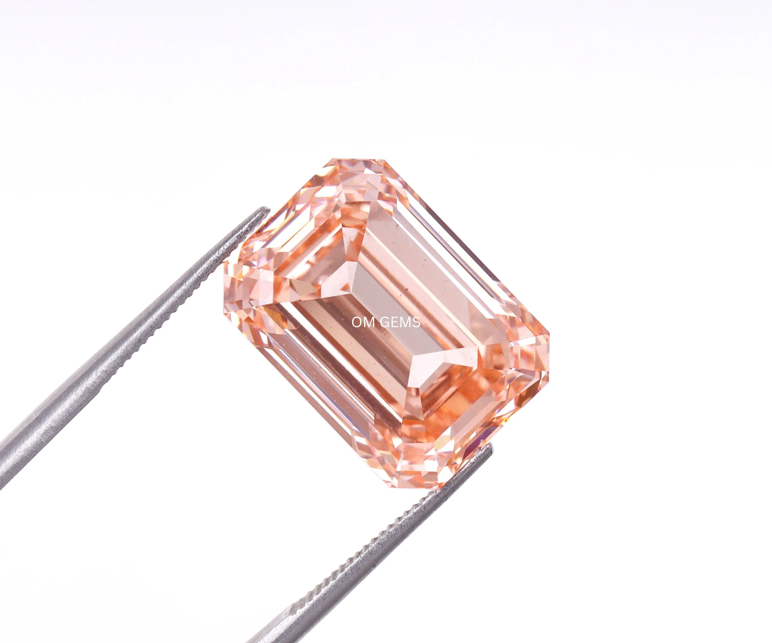 Fancy Pink Emerald Shape Lab Diamond