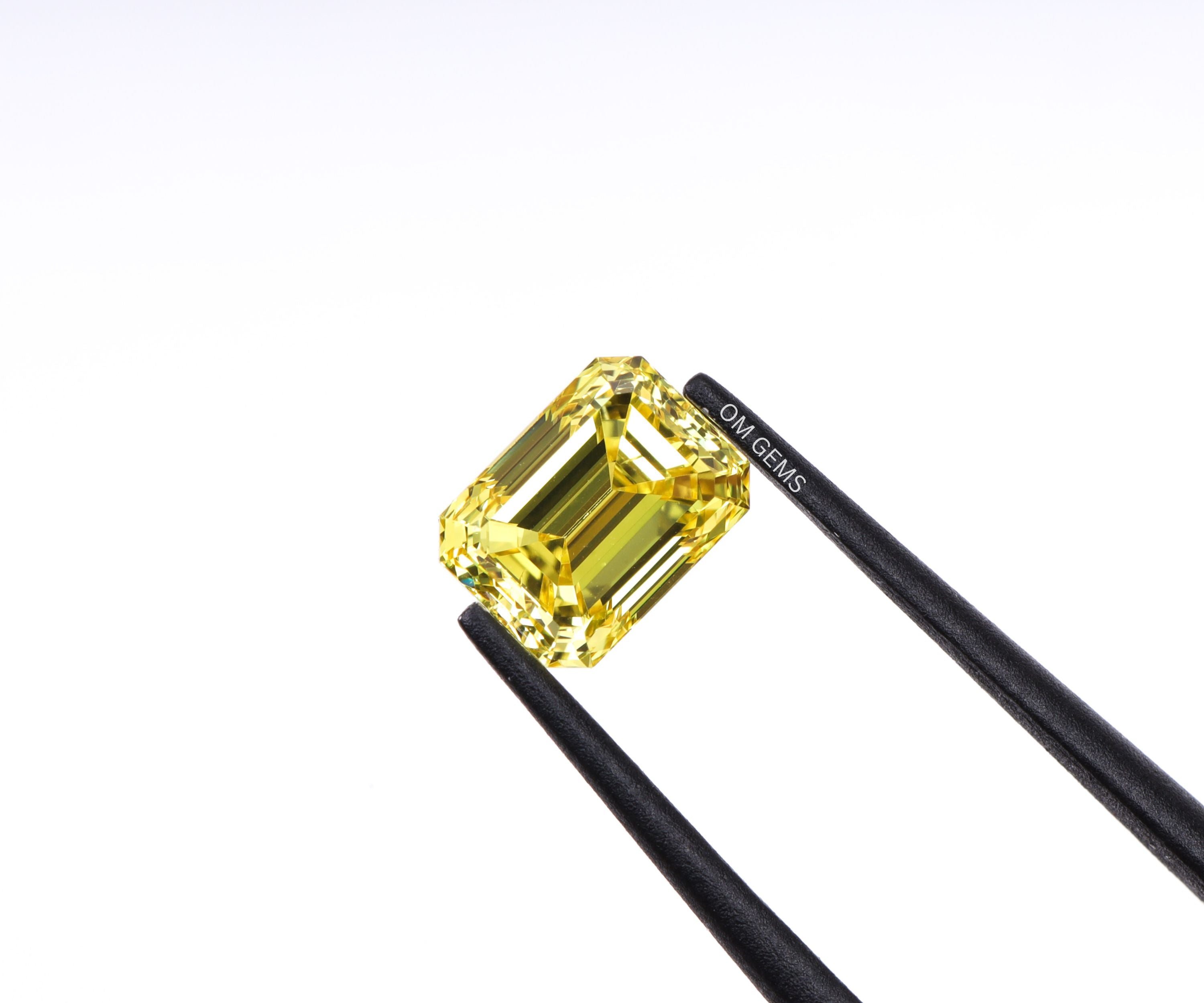 Fancy Vivid Yellow Emerald Lab Grown Loose Diamond