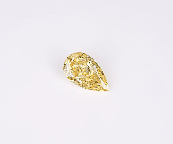 1.04 Carat Pear Cut Lab Grown CVD Diamond Fancy Yellow Color VVS VS Clarity