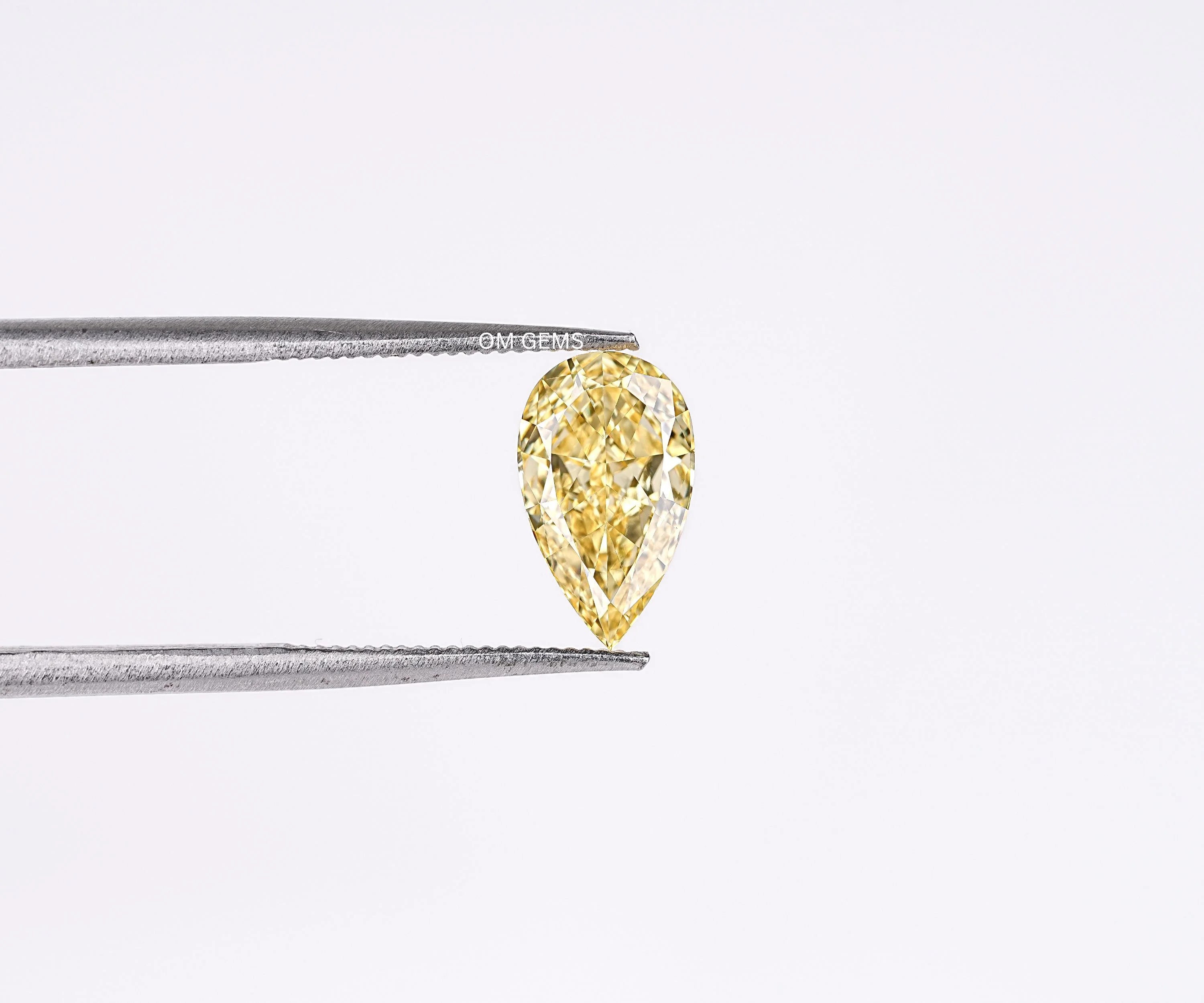 Fancy Yellow Pear Shaped Lab Loose Diamond