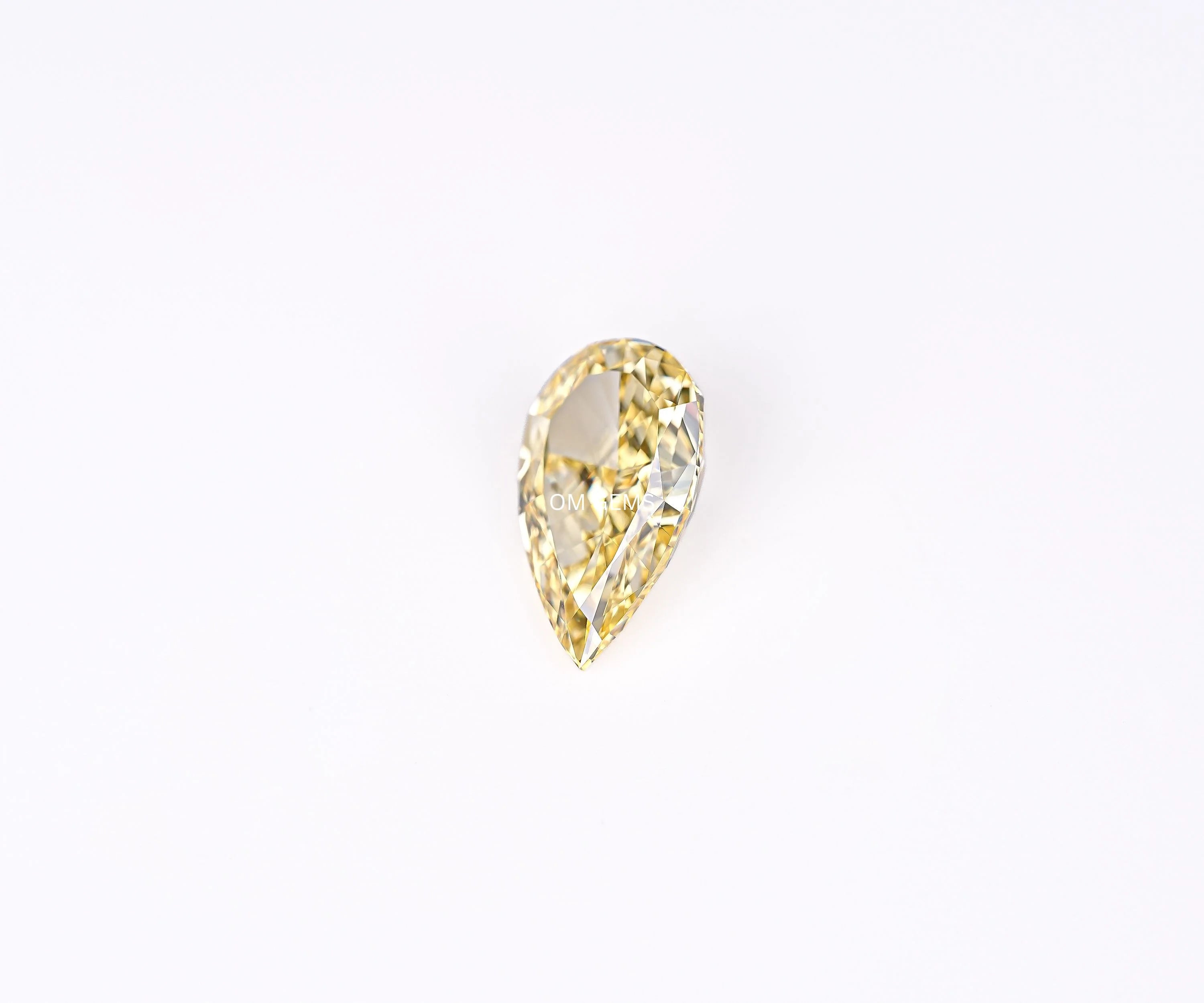 Fancy Yellow Pear Shaped Lab Loose Diamond