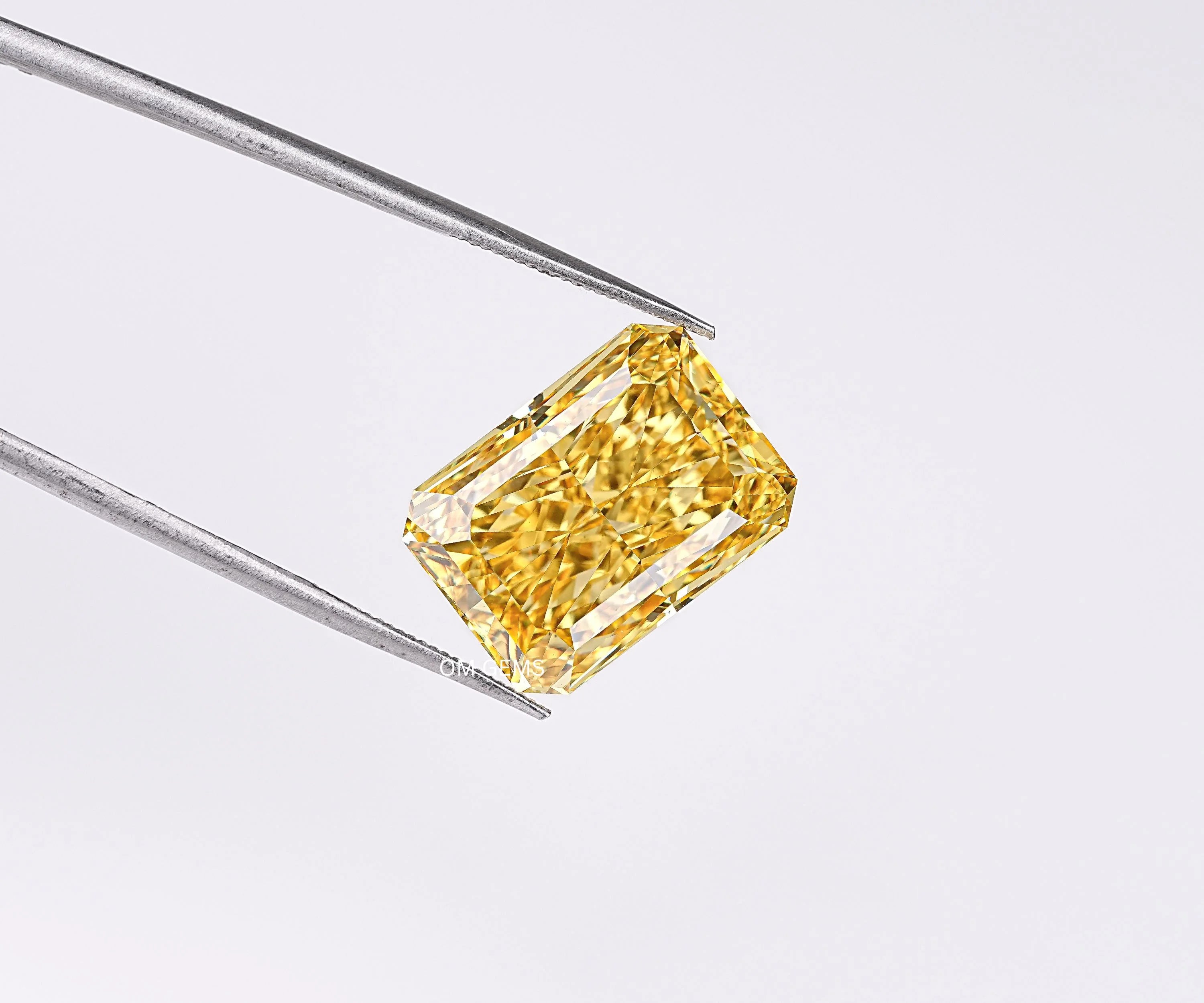 Fancy Yellow Radiant Shaped Lab Grown Diamond