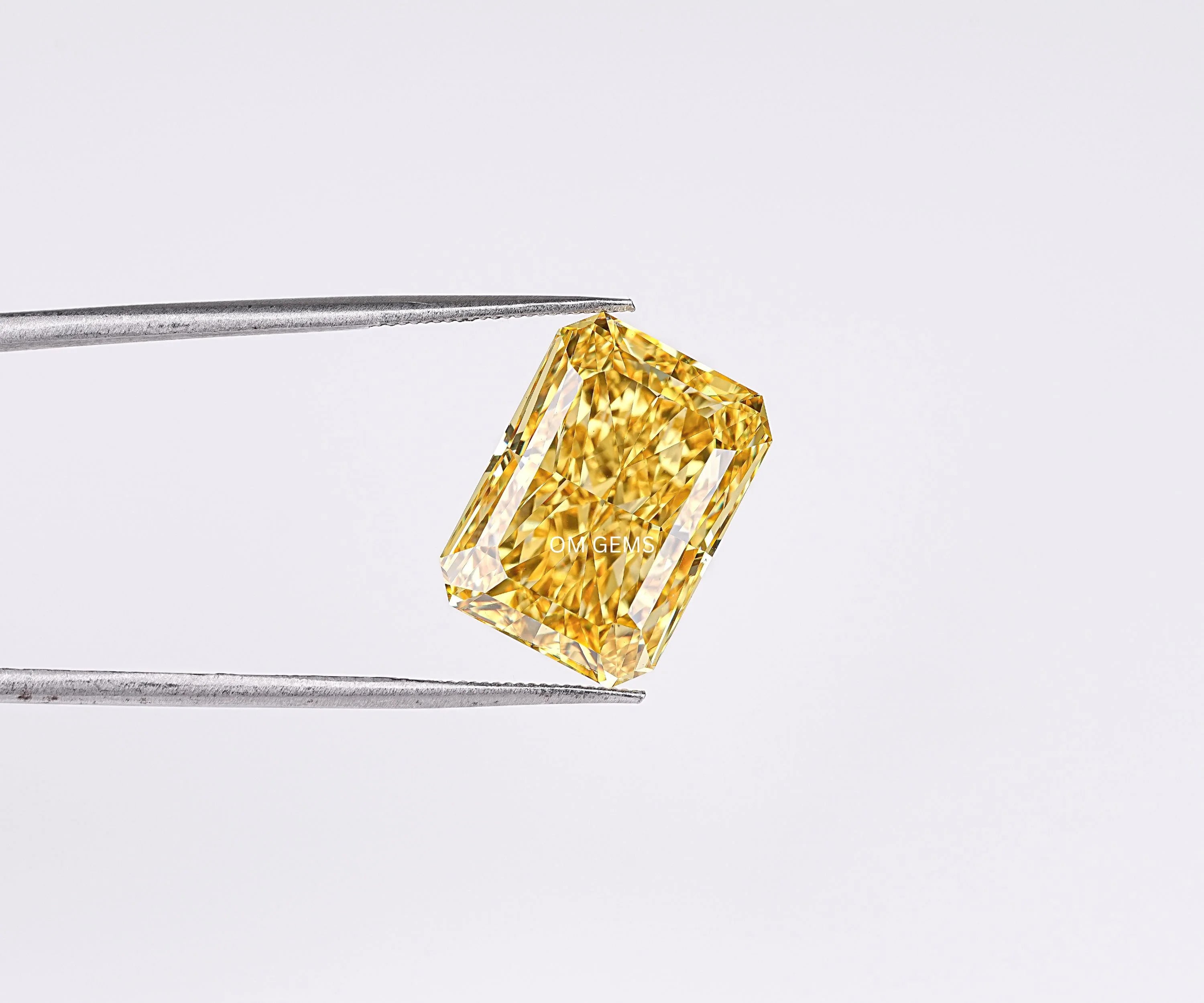 Fancy Yellow Radiant Shaped Lab Grown Diamond