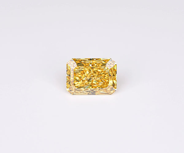 10.16 Carat Radiant Cut Lab Grown CVD Diamond Fancy Yellow Color VVS VS Clarity