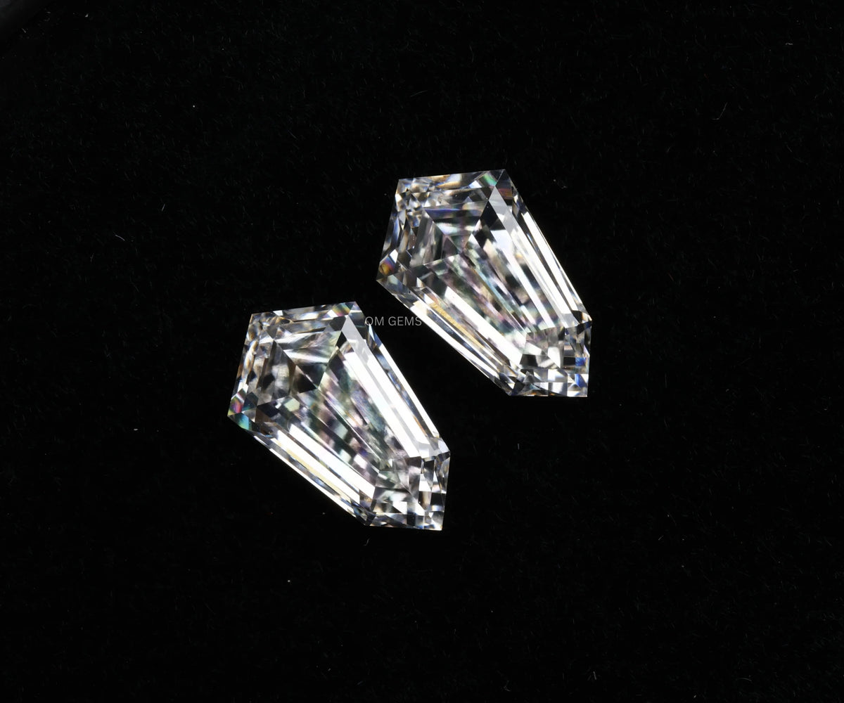 3.19 Carat Shield Full Cut Lab Grown Matched Diamond Pair