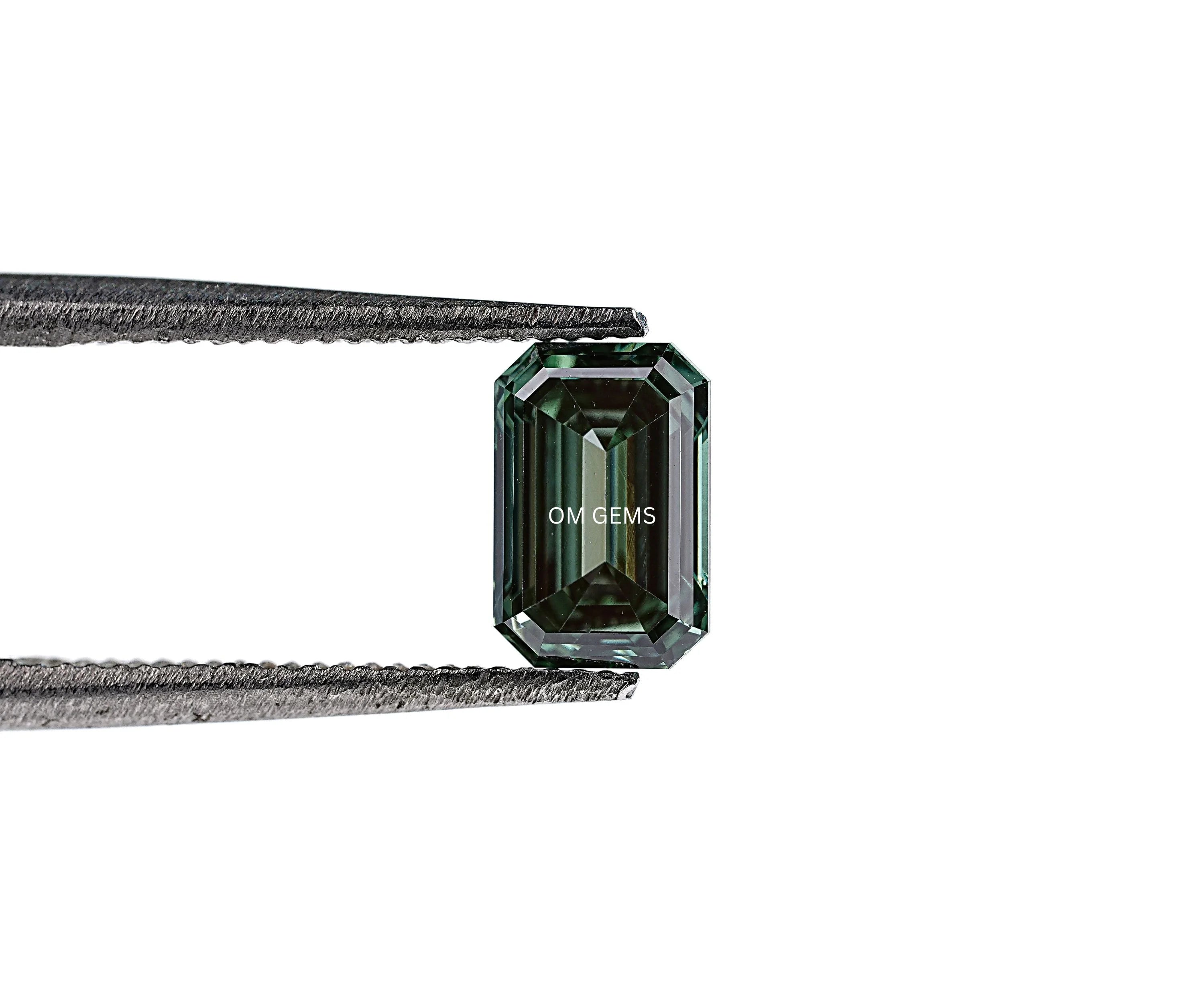 Green Emerald Cut Lab Grown Diamond