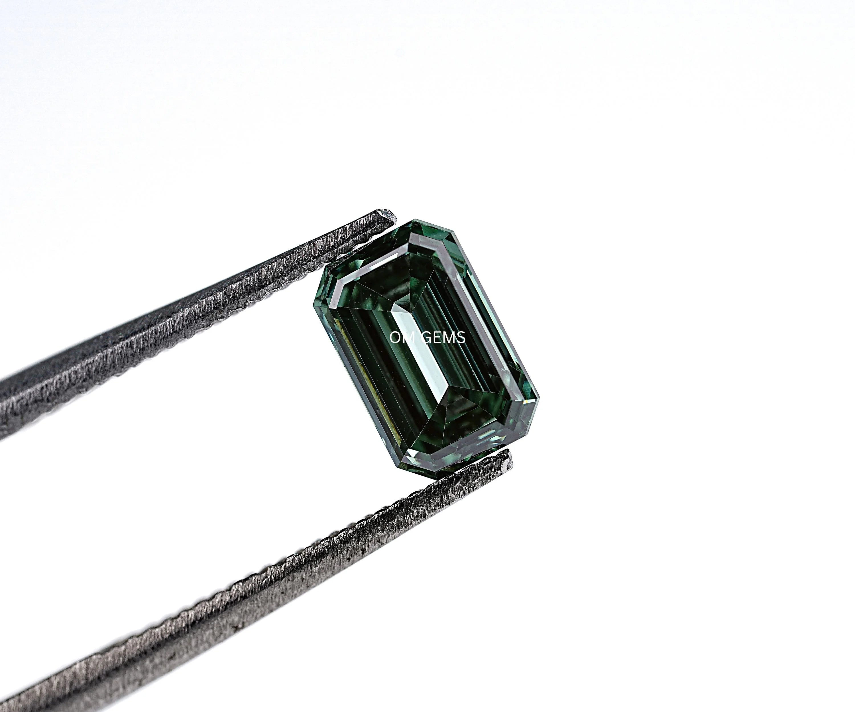 Green Emerald Cut Lab Grown Diamond