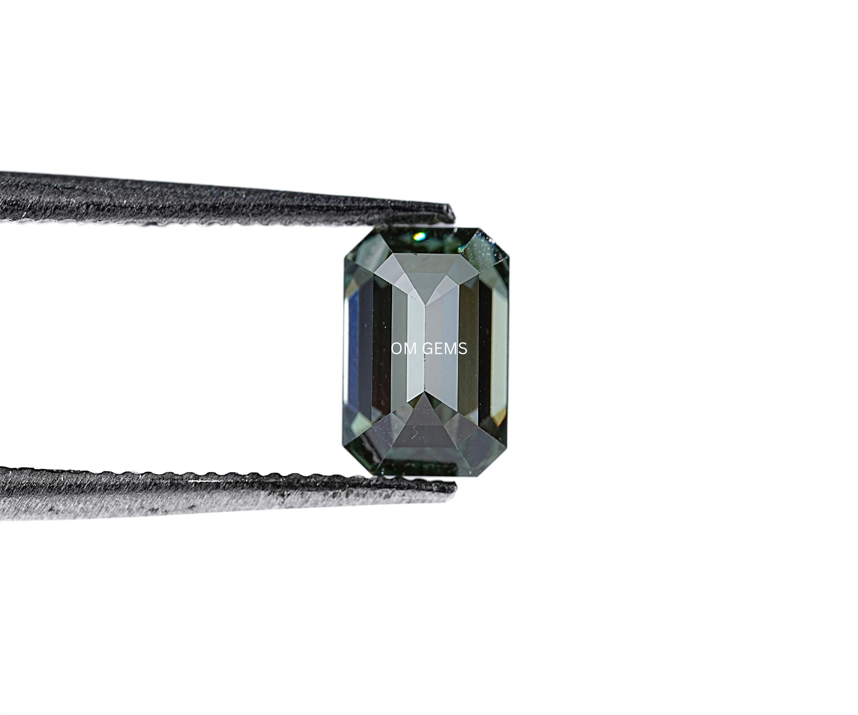 Green Emerald Cut Lab Grown Diamond