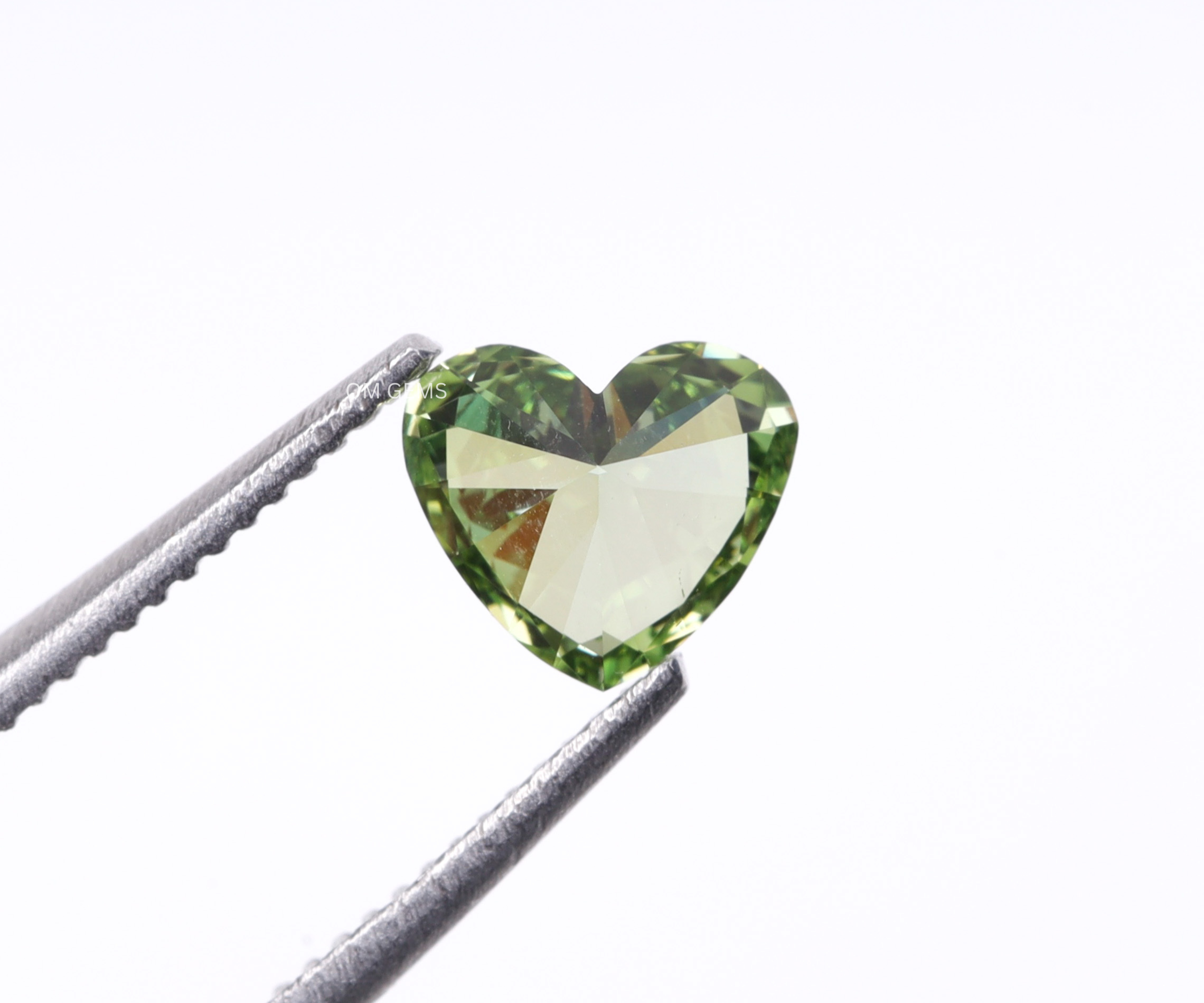 0.55 CT Green Heart Lab Grown Diamond With VVS Clarity