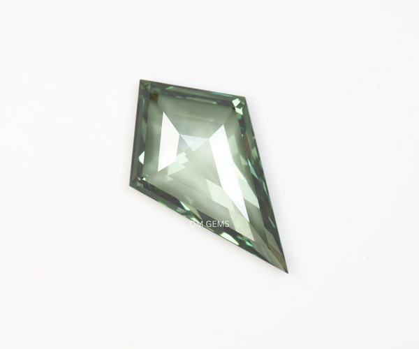 1.91 Carat Kite Cut Lab Grown CVD Diamond Fancy Green Color VVS Clarity
