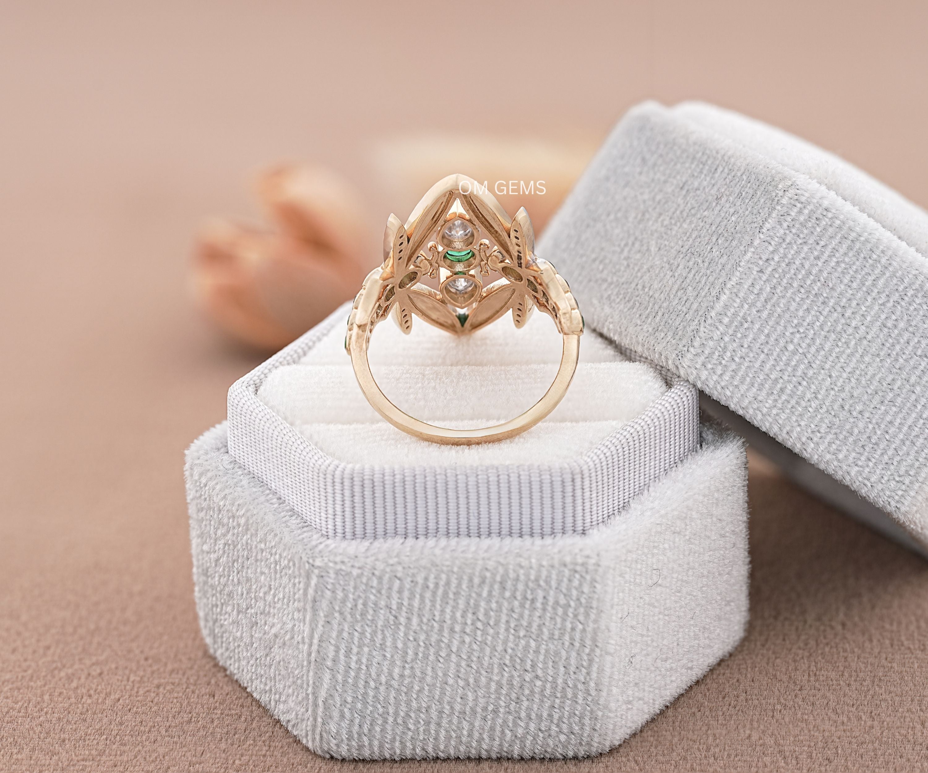 Dragonfly Enamel Ring In Yellow Gold