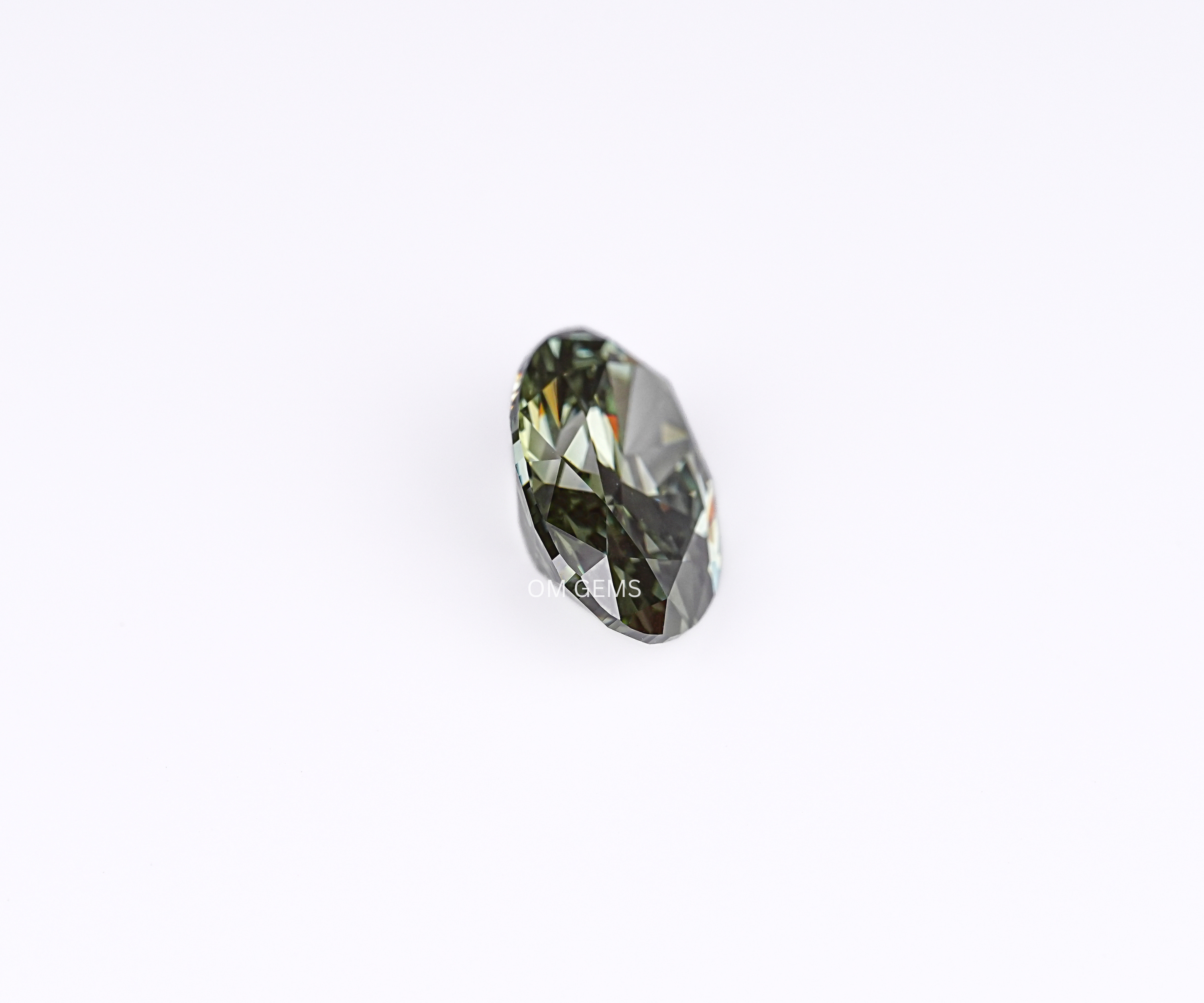 Green Oval Cut Lab Grown Diamond