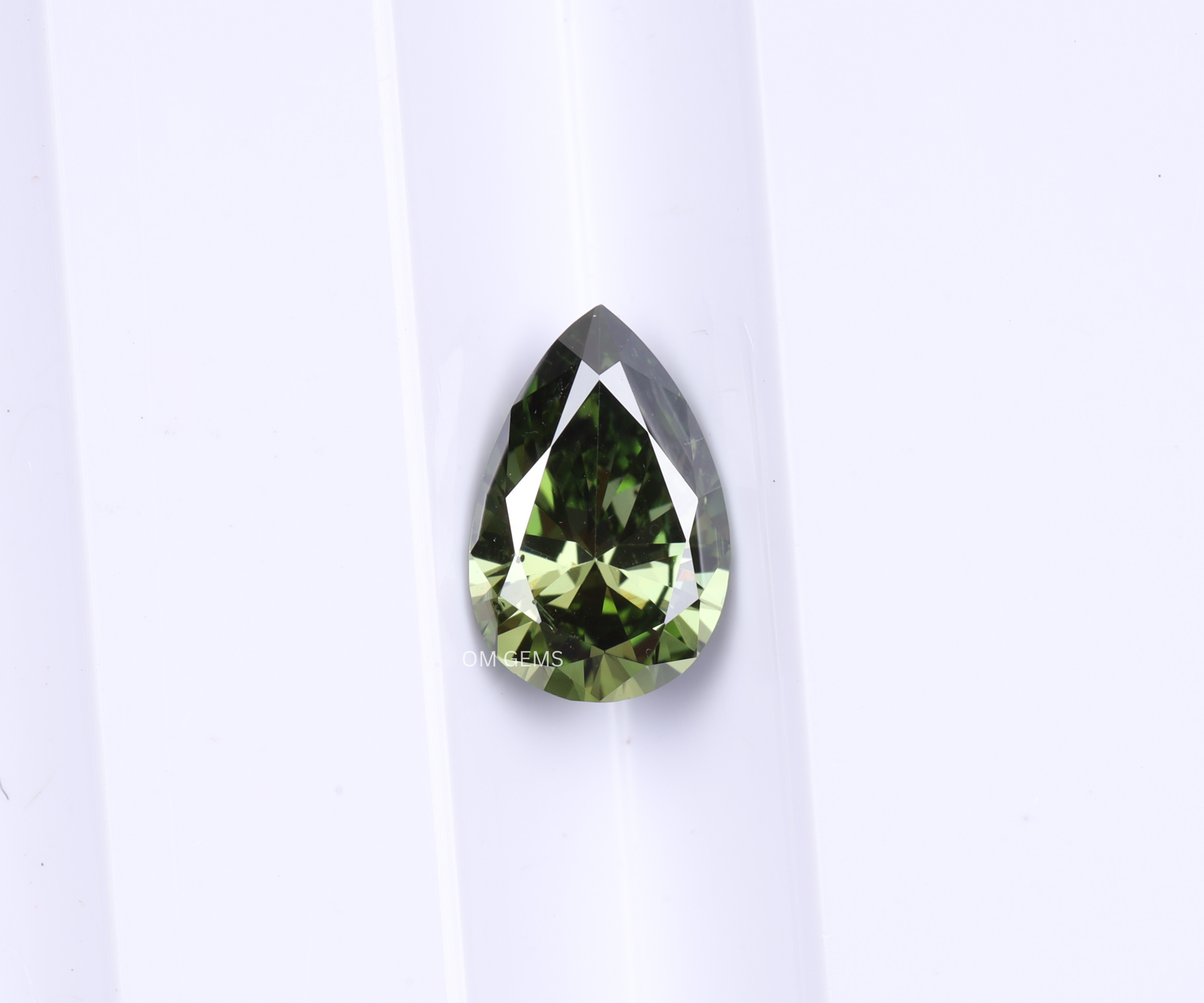 1.50 CT Green Pear Lab Grown Diamond