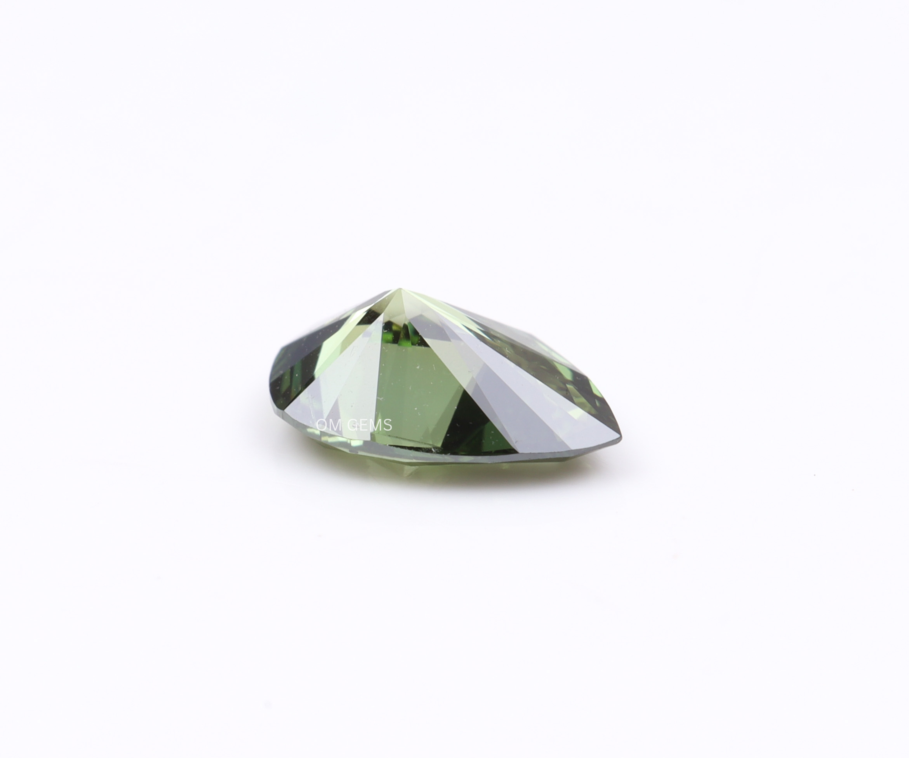 Green Pear Cut Lab Grown Diamond