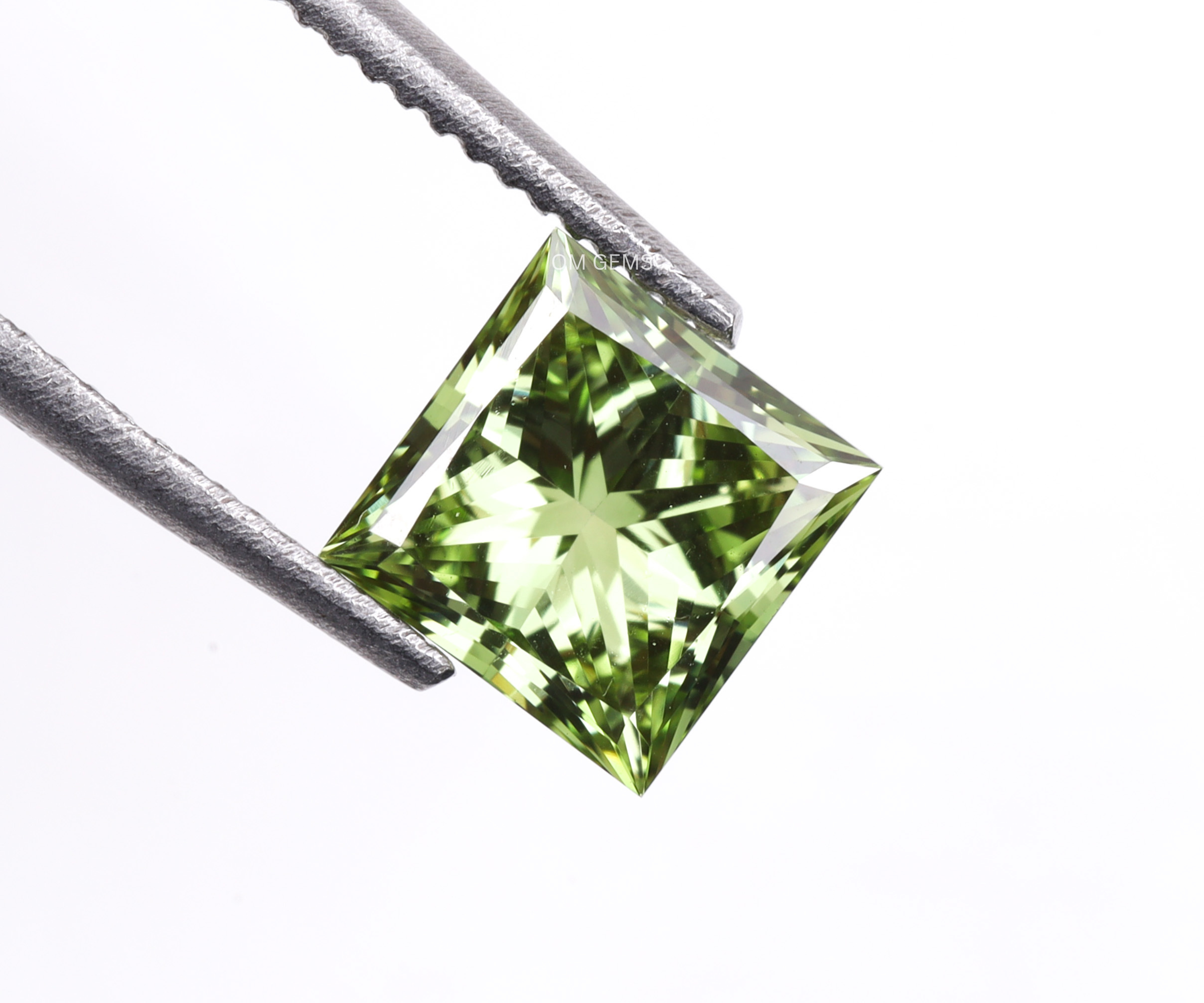 Green Princess Cut Lab Grown Diamond