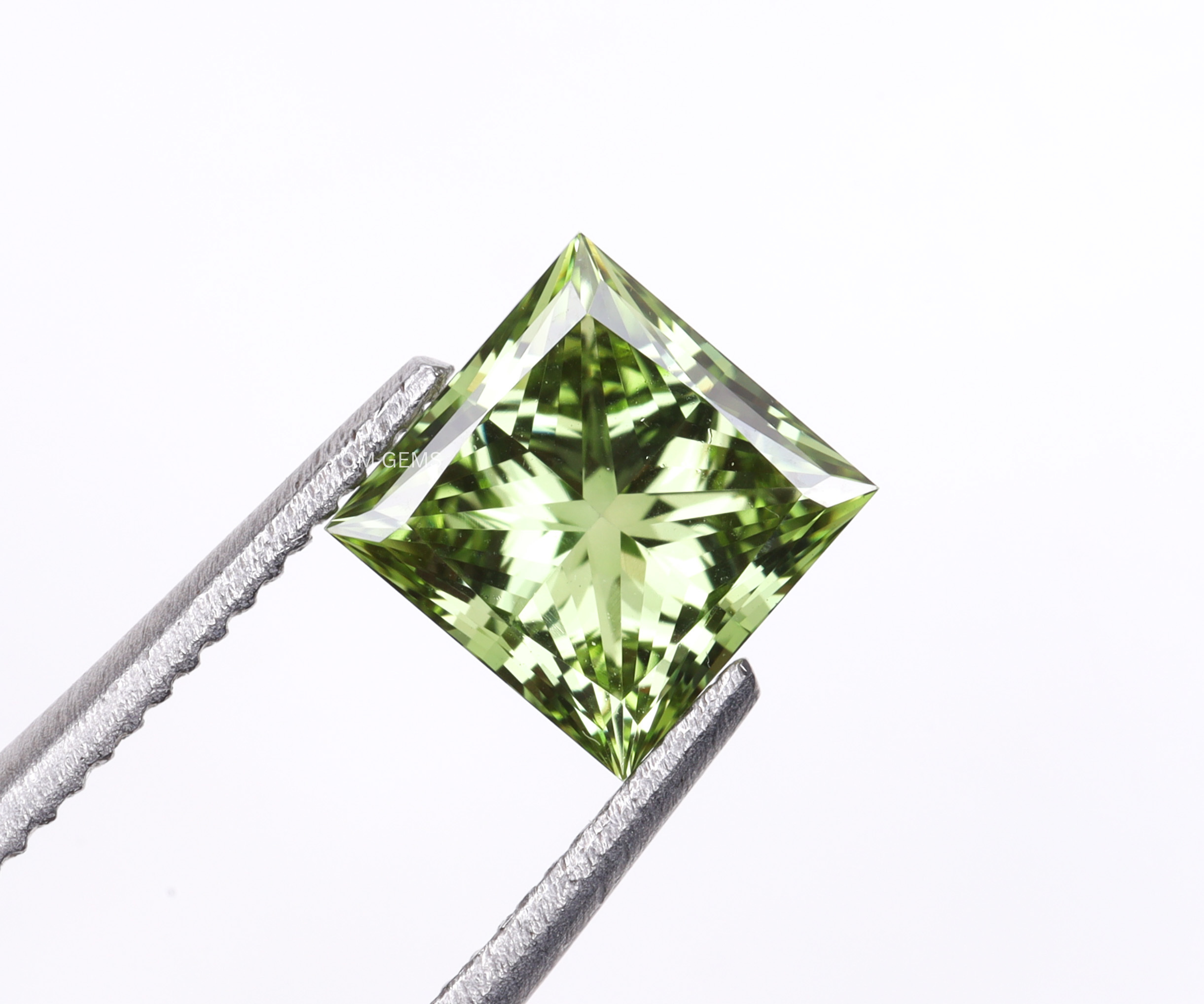 Fancy Green Princess Cut Lab Grown Diamond