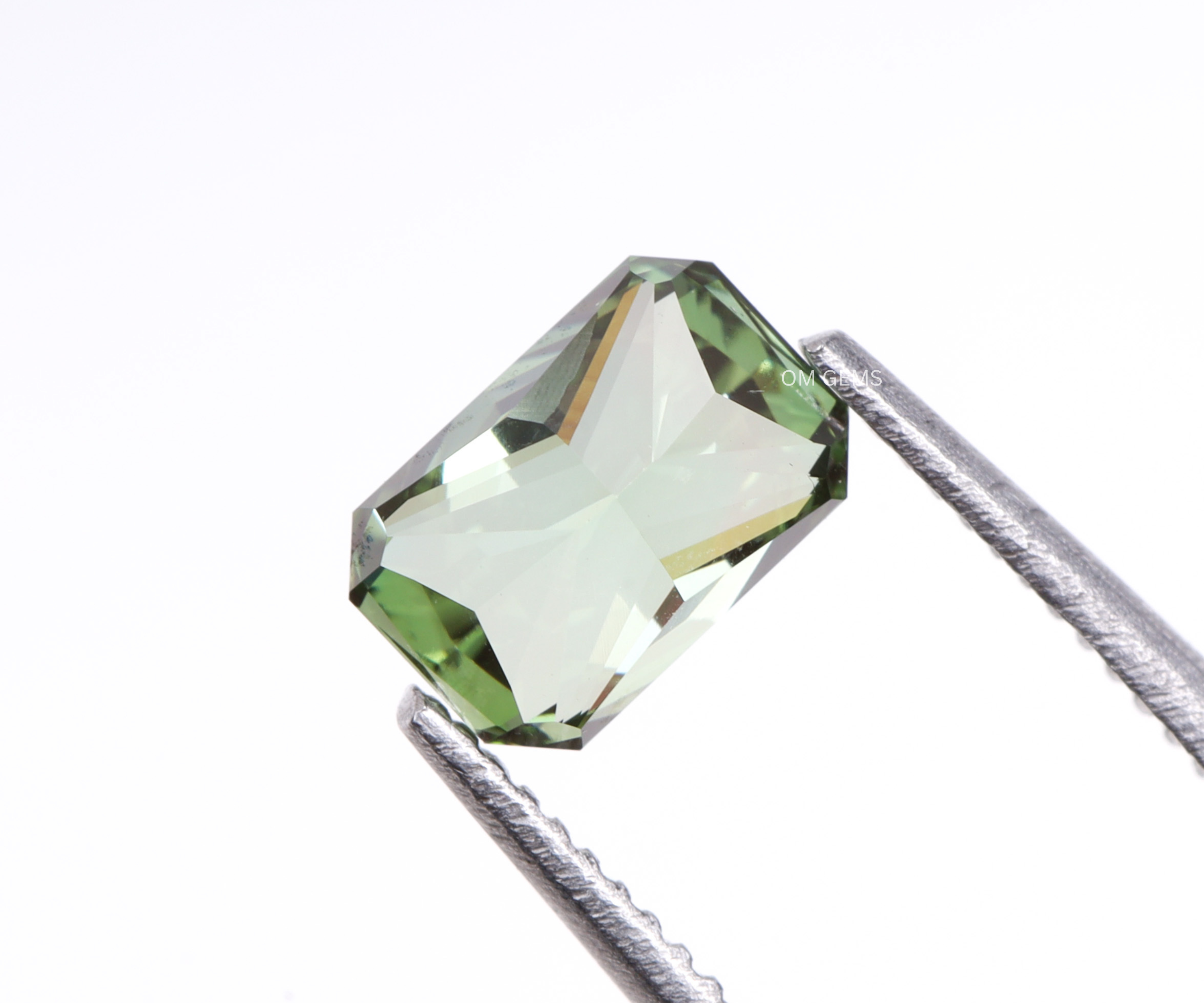 Green Radiant Cut Lab Created Diamond