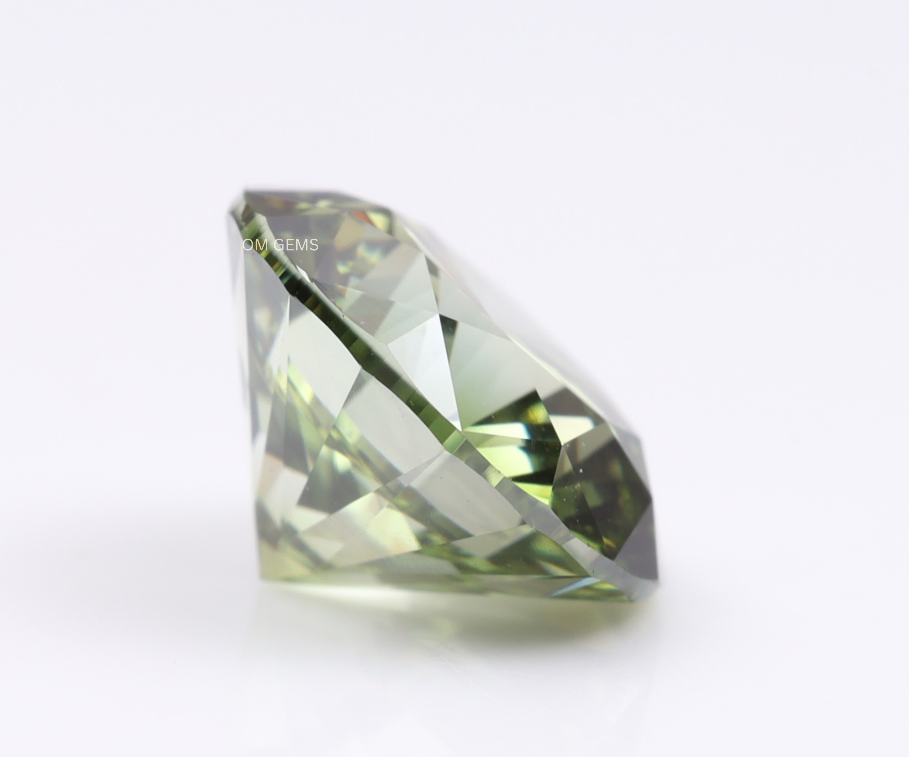 Round Cut Green Lab Grown Diamond