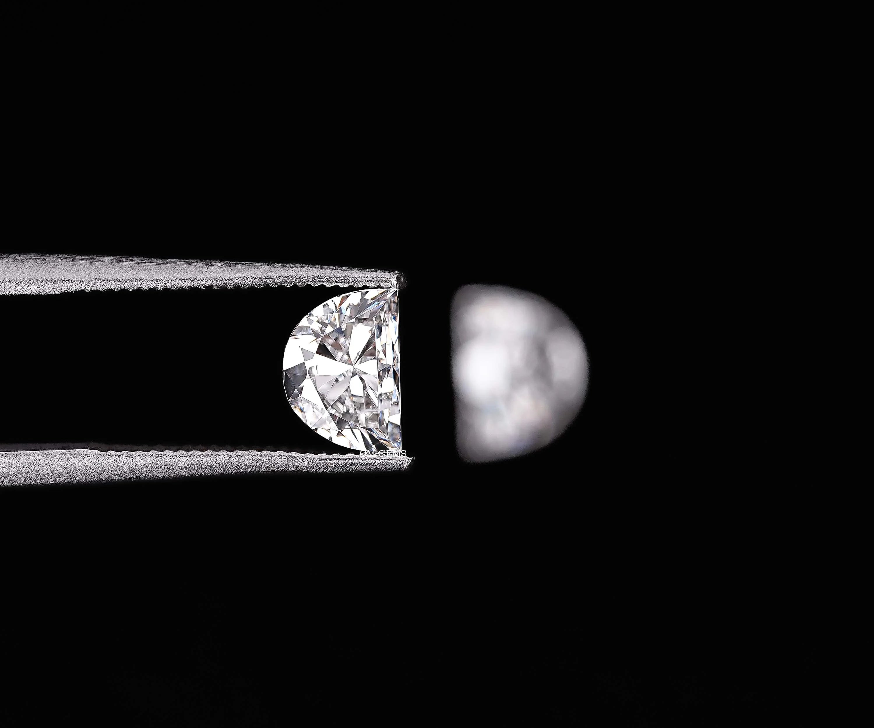 Half Moon Cut Lab Diamond Pair