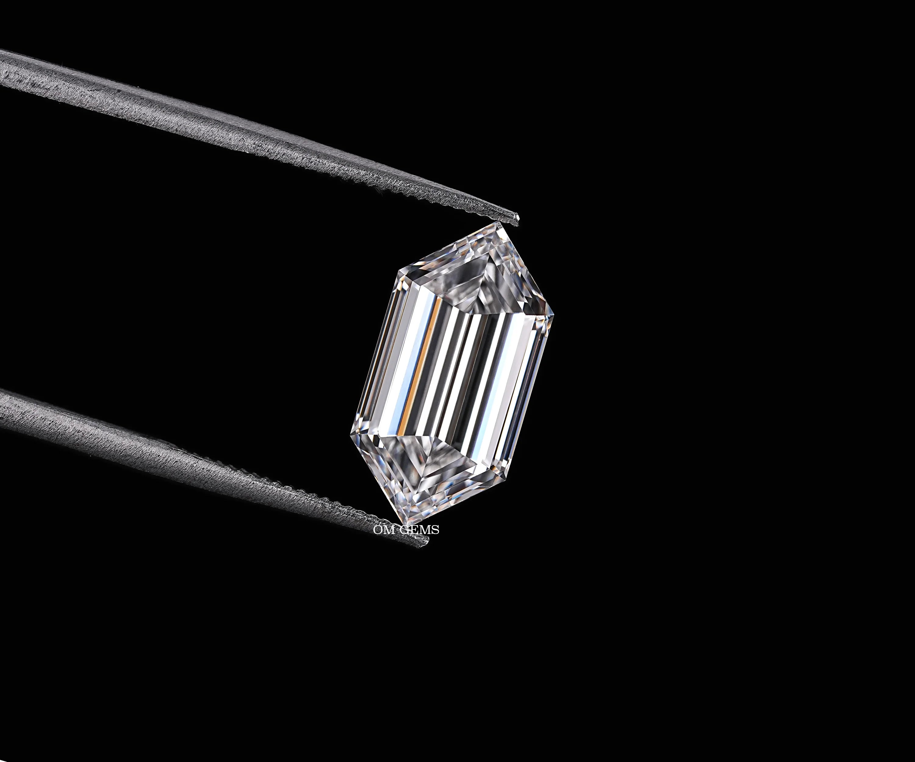 Step Cut Hexagon Cut Lab Grown Diamond Loose